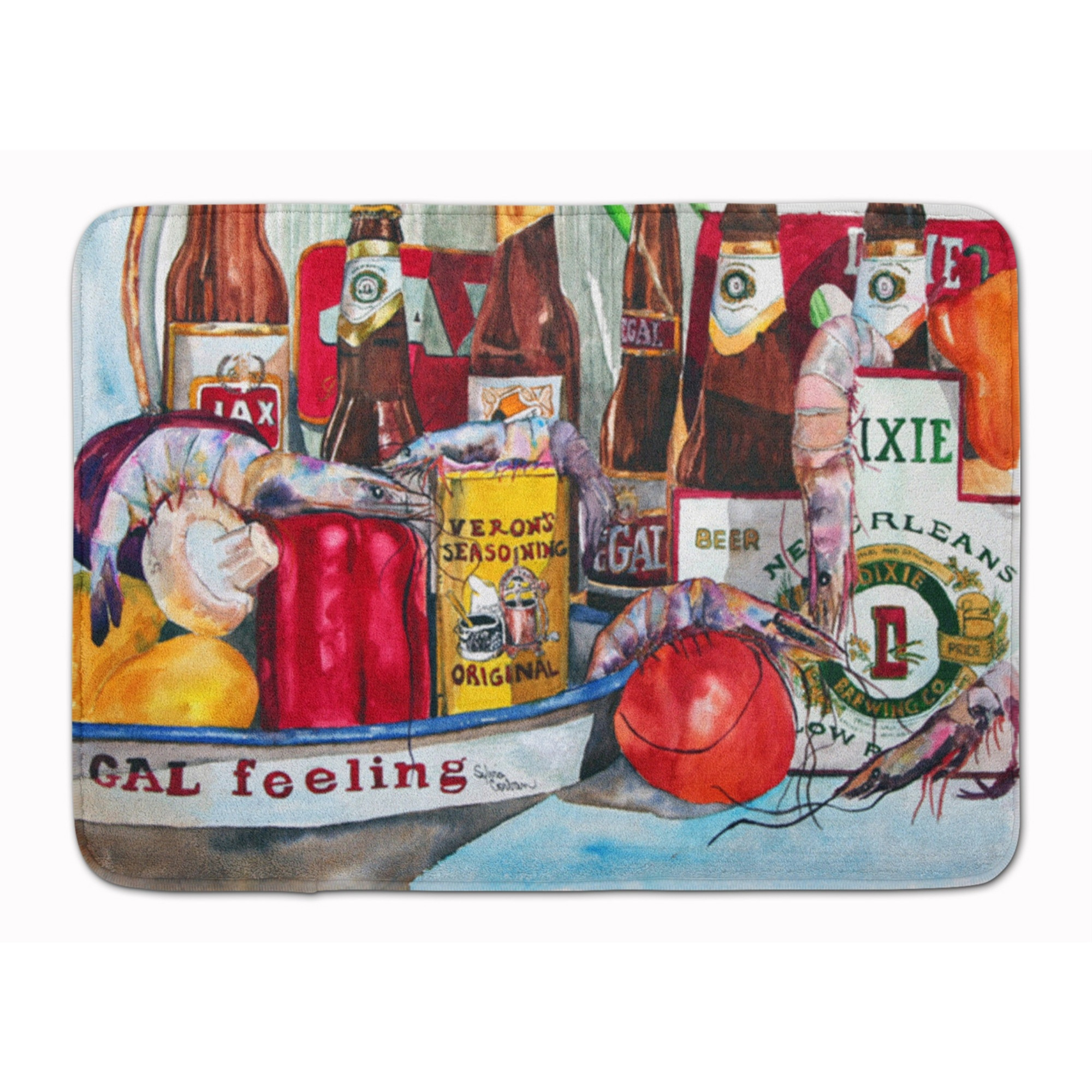 &quotCaroline's Treasures Veron's and New Orleans Beers Floor Mat, 19"" x 27"", Multicolor"