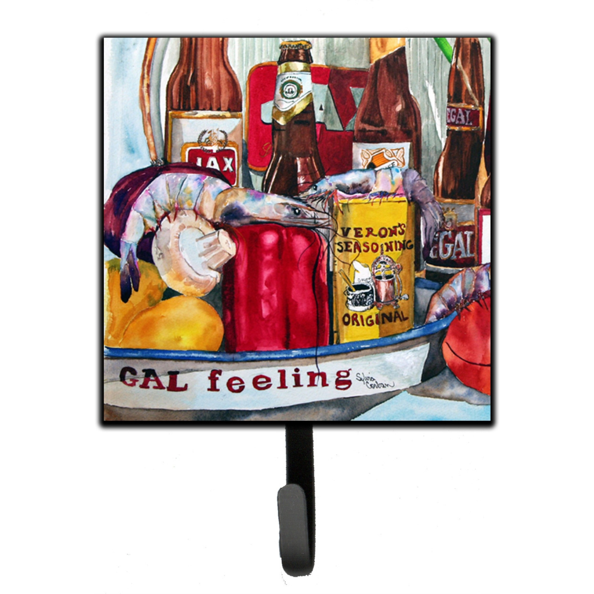 &quotCaroline's Treasures 1010SH4 Vernon's and New Orleans Beers Leash Holder or Key Hook, Small, Multicolor"