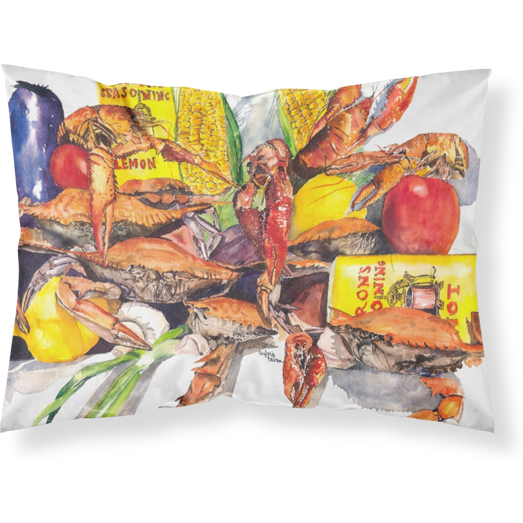 &quotCaroline's Treasures 1016PILLOWCASE Vernon's And Crabs Moisture Wicking Fabric Standard Pillowcase, Large, Multicolor"