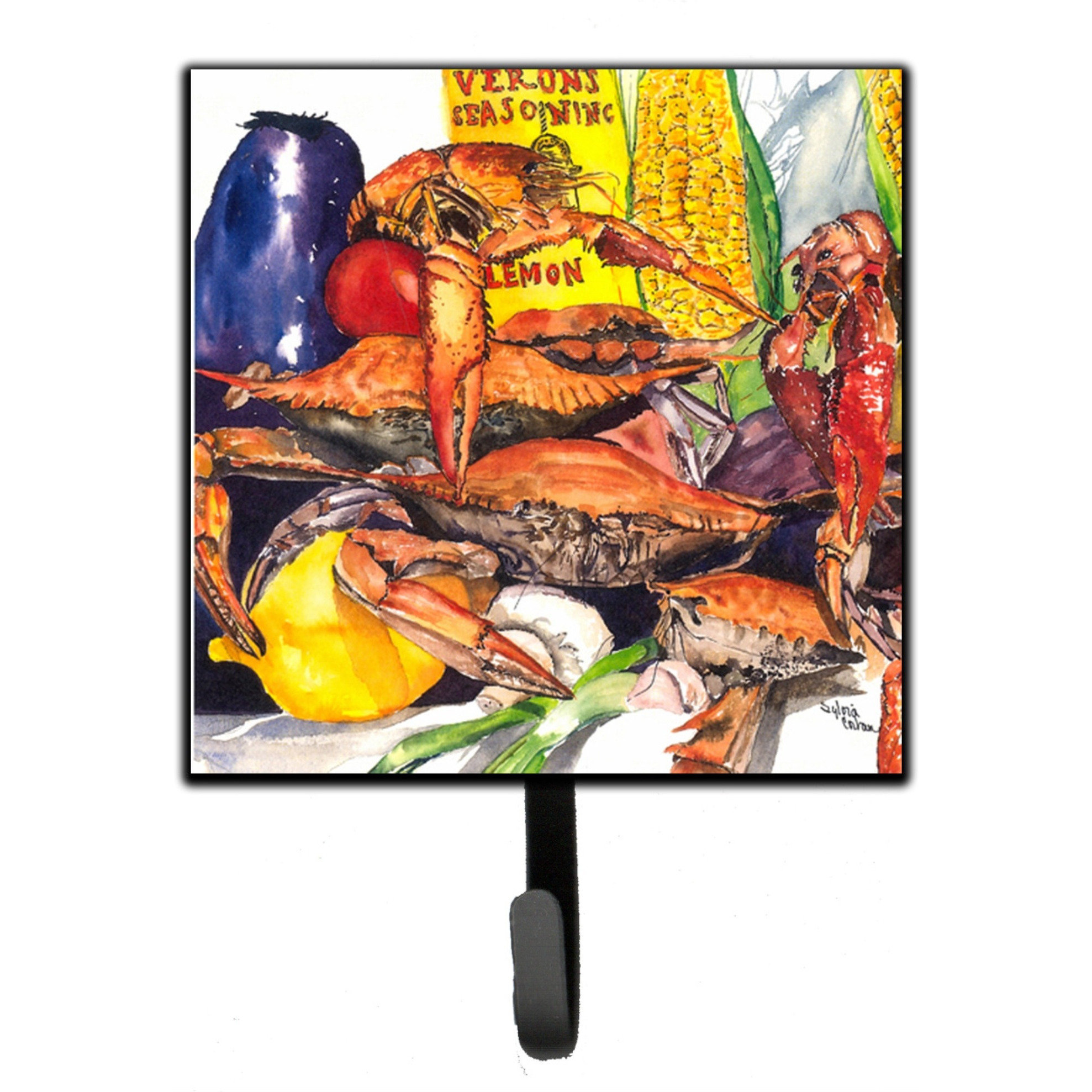&quotCaroline's Treasures 1016SH4 Vernon's and Crabs Leash Holder or Key Hook, Small, Multicolor"