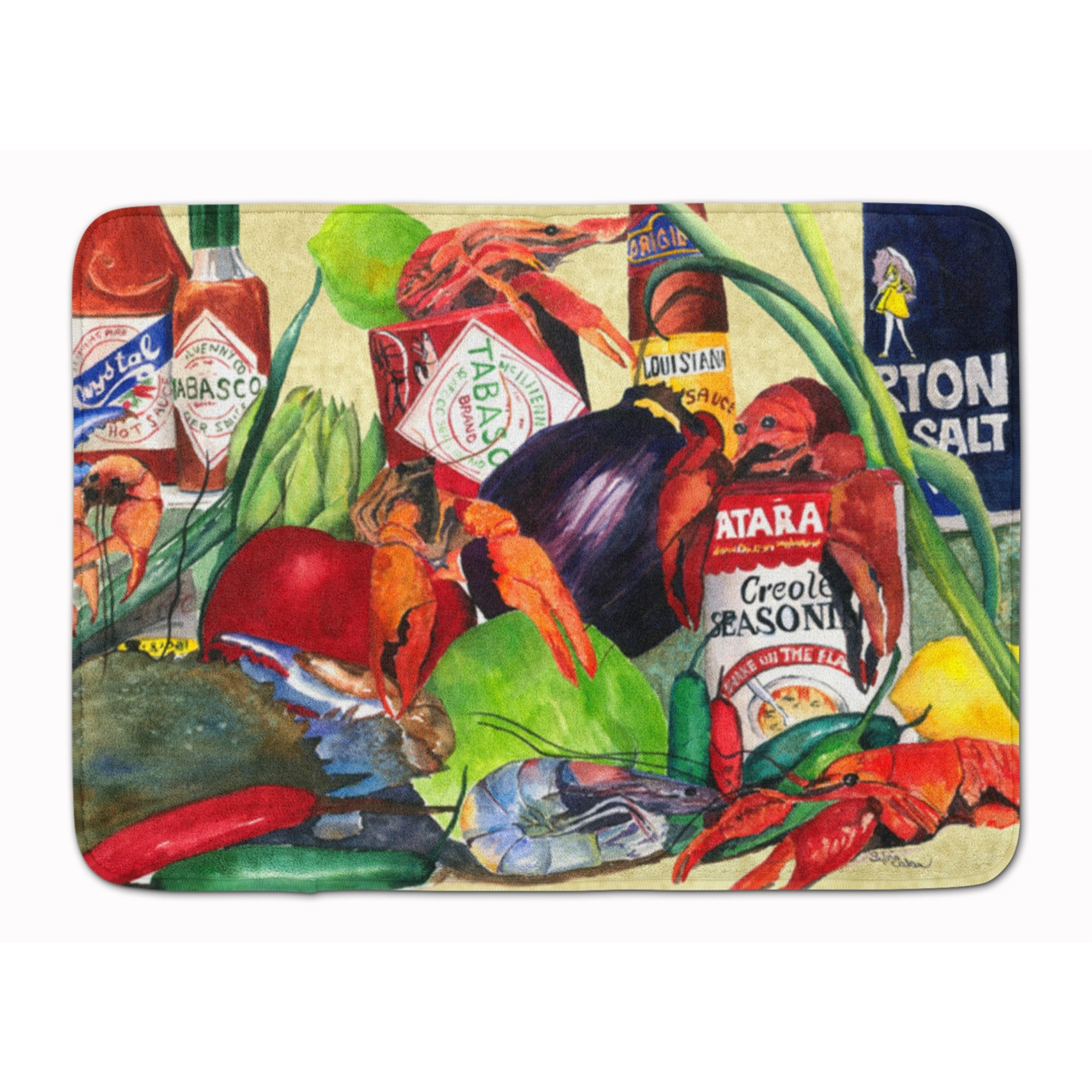 &quotCaroline's Treasures Spices and Crawfish Floor Mat, 19"" x 27"", Multicolor"