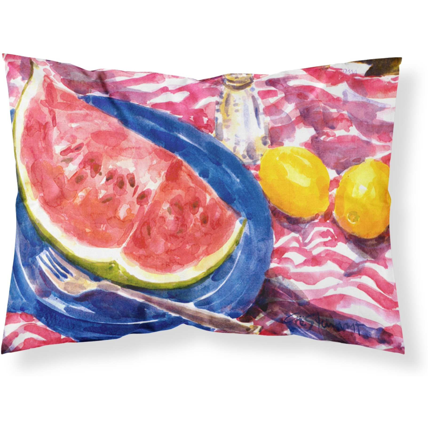 &quotCaroline's Treasures 6028PILLOWCASE Watermelon Moisture Wicking Fabric Standard Pillowcase, Large, Multicolor"