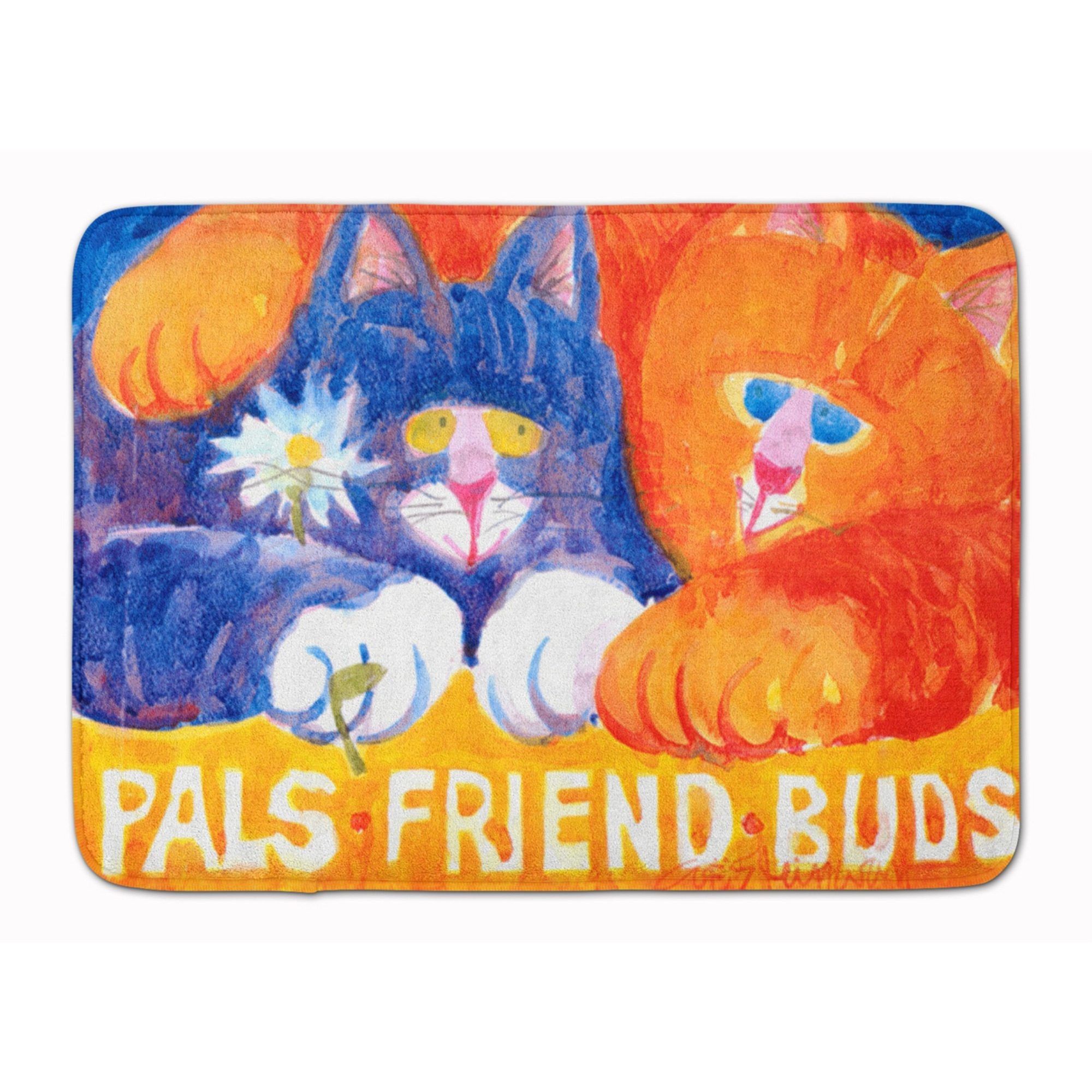 &quotCaroline's Treasures Cats Pals Friends Buds Floor Mat, 19"" x 27"", Multicolor"