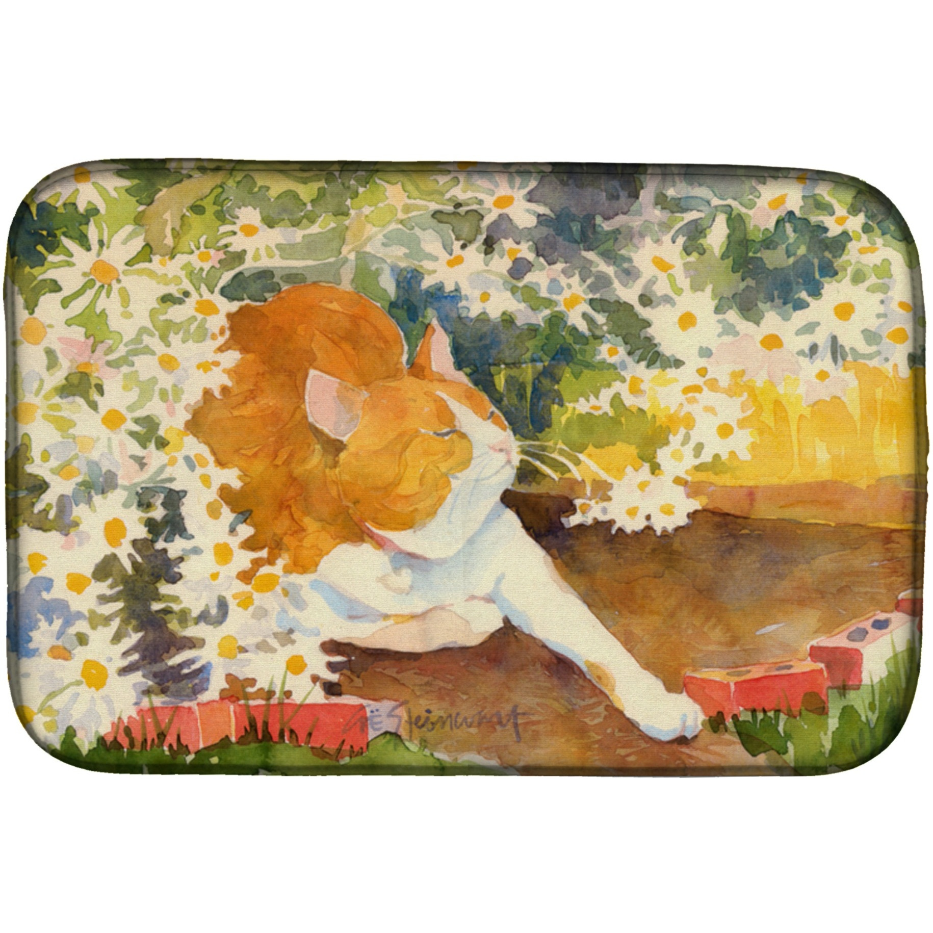 &quotCaroline's Treasures Cat Dish Drying Mat, 14"" x 21"", Multicolor"