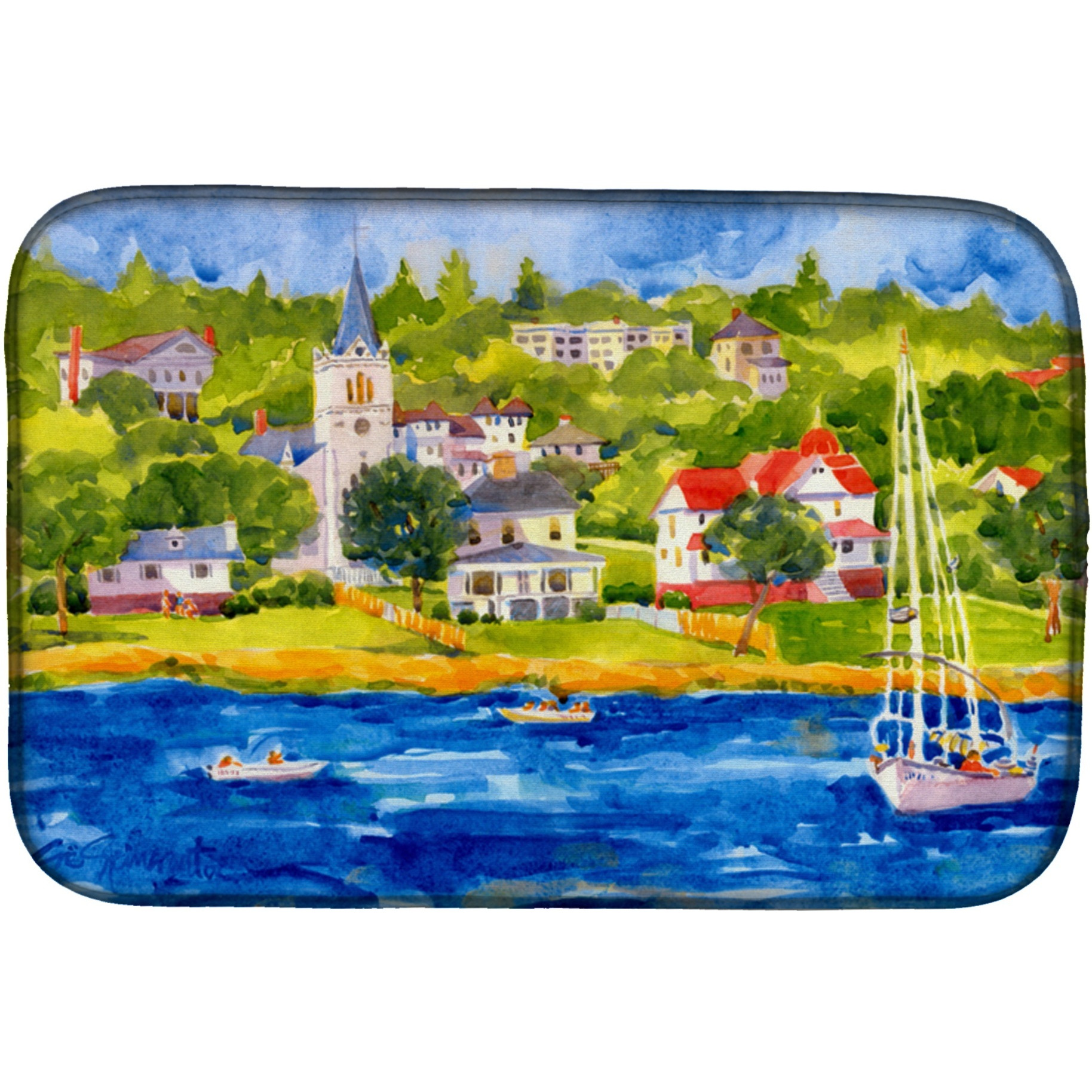 &quotCaroline's Treasures 6031DDM Dish Drying Mat, 14"" x 21"", Multicolor"