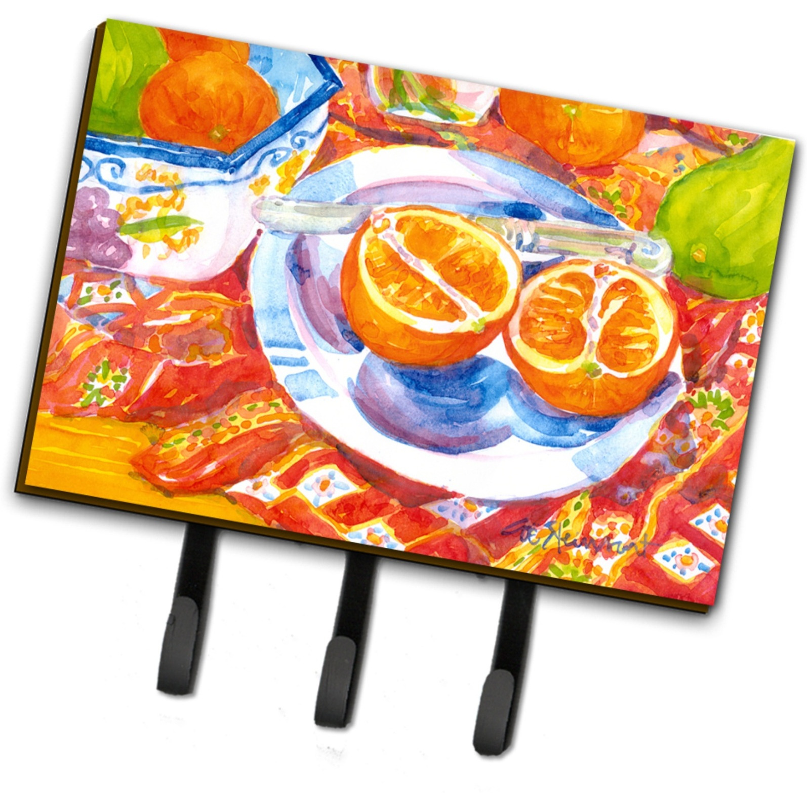 &quotCaroline's Treasures 6035TH68 Florida Oranges Sliced for Breakfast Leash Holder or Key Hook, Large, Multicolor"