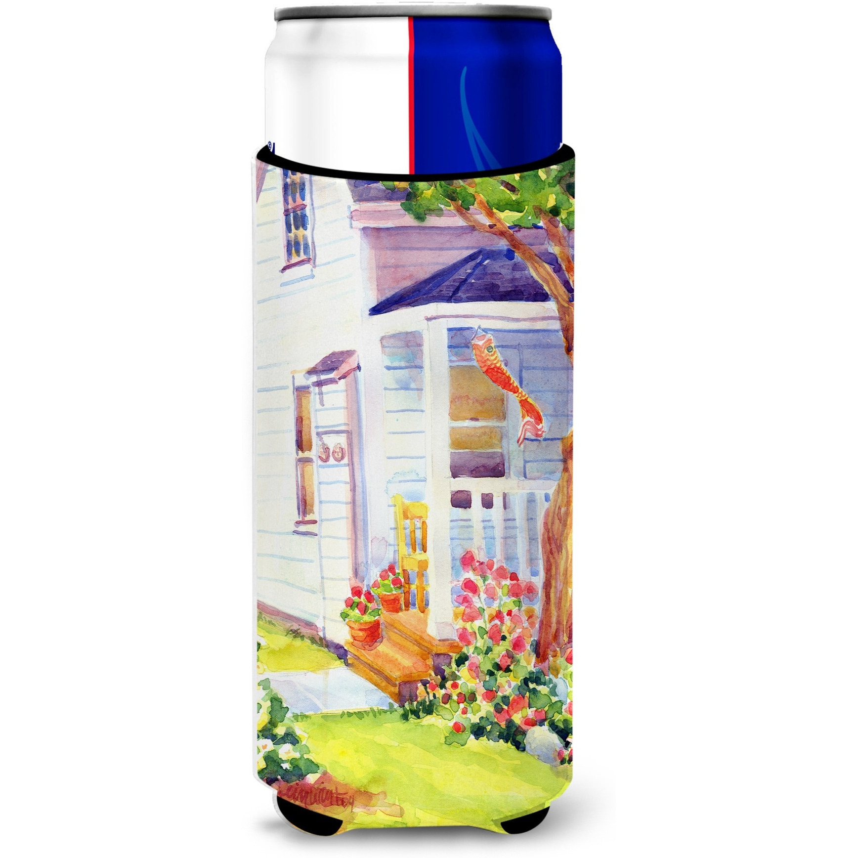 White Cottage at the beach Ultra Beverage Insulators for slim cans 6040MUK
