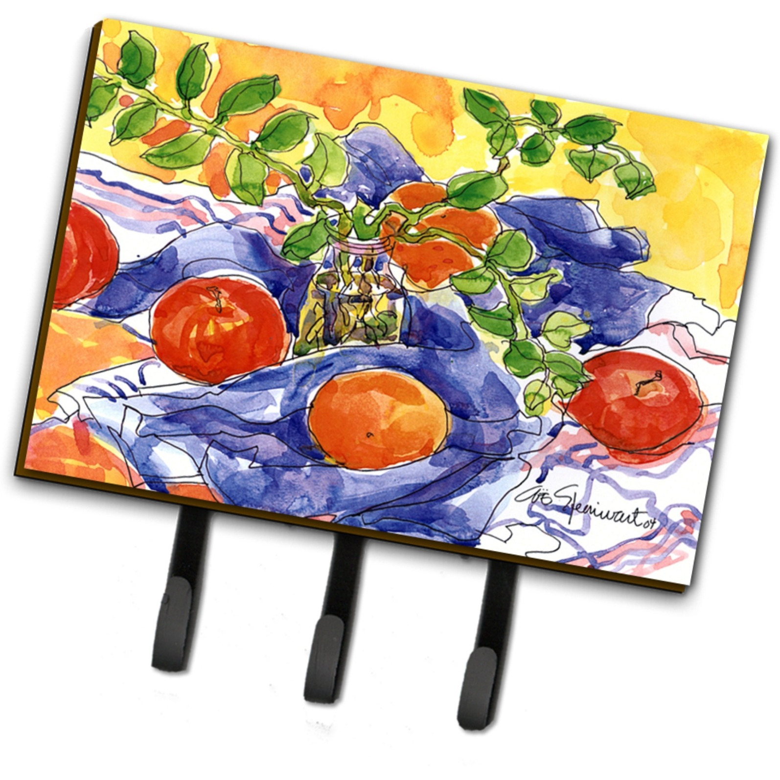 &quotCaroline's Treasures 6047TH68 Apples Leash Holder or Key Hook, Large, Multicolor"