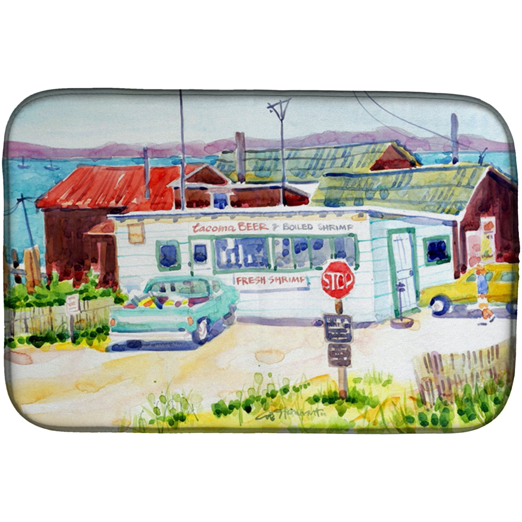 &quotCaroline's Treasures 6054DDM Dish Drying Mat, 14 x 21, Multicolor"