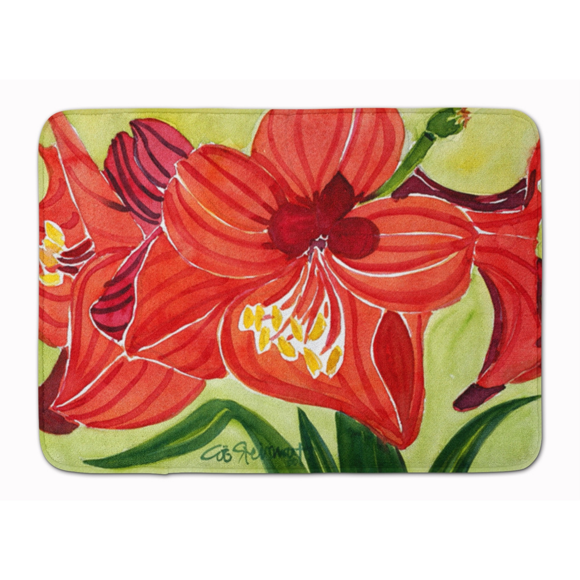 &quotCaroline's Treasures Flower - Amaryllis Floor Mat, 19"" x 27"", Multicolor"