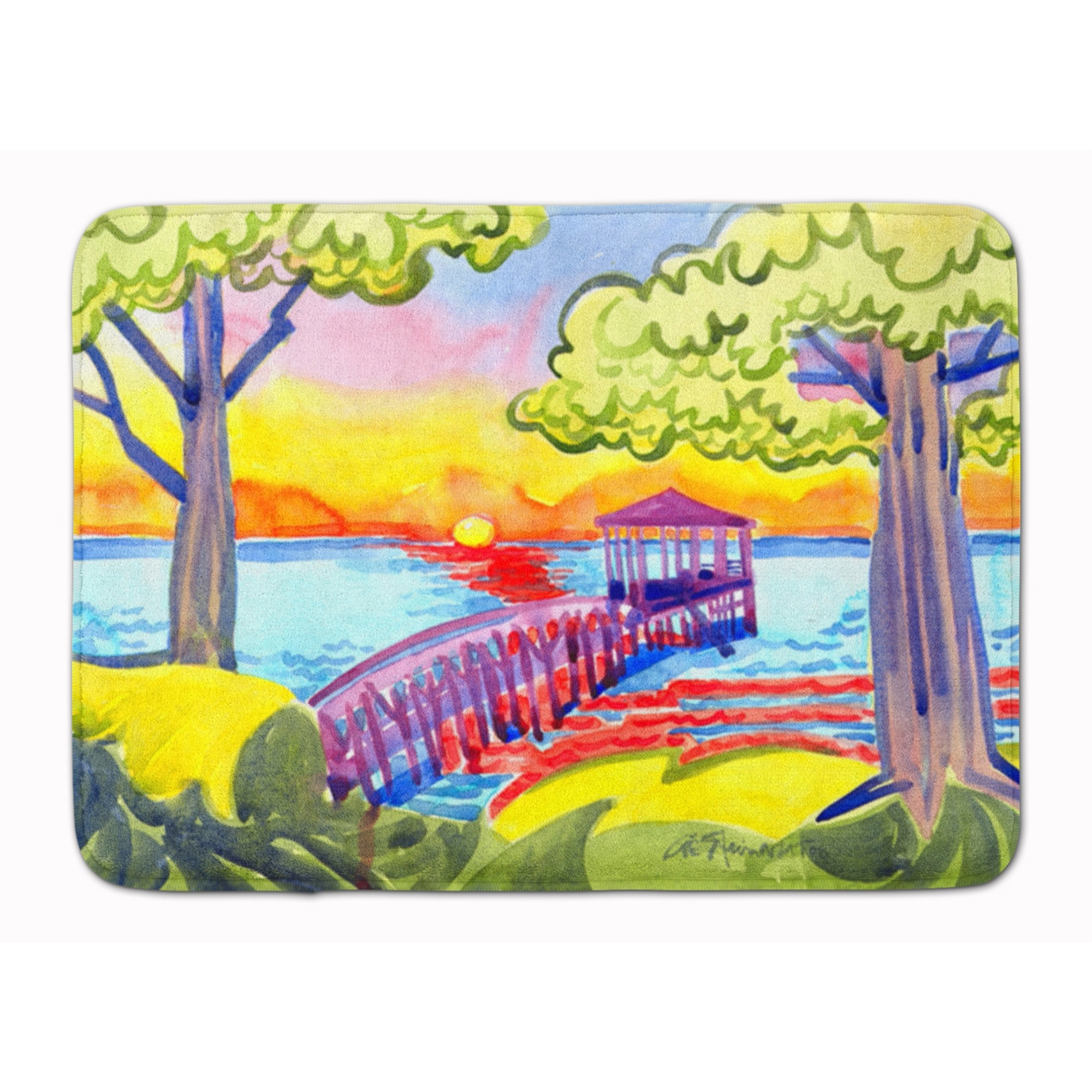 &quotCaroline's Treasures Dock at the pier Floor Mat, 19"" x 27"", Multicolor"
