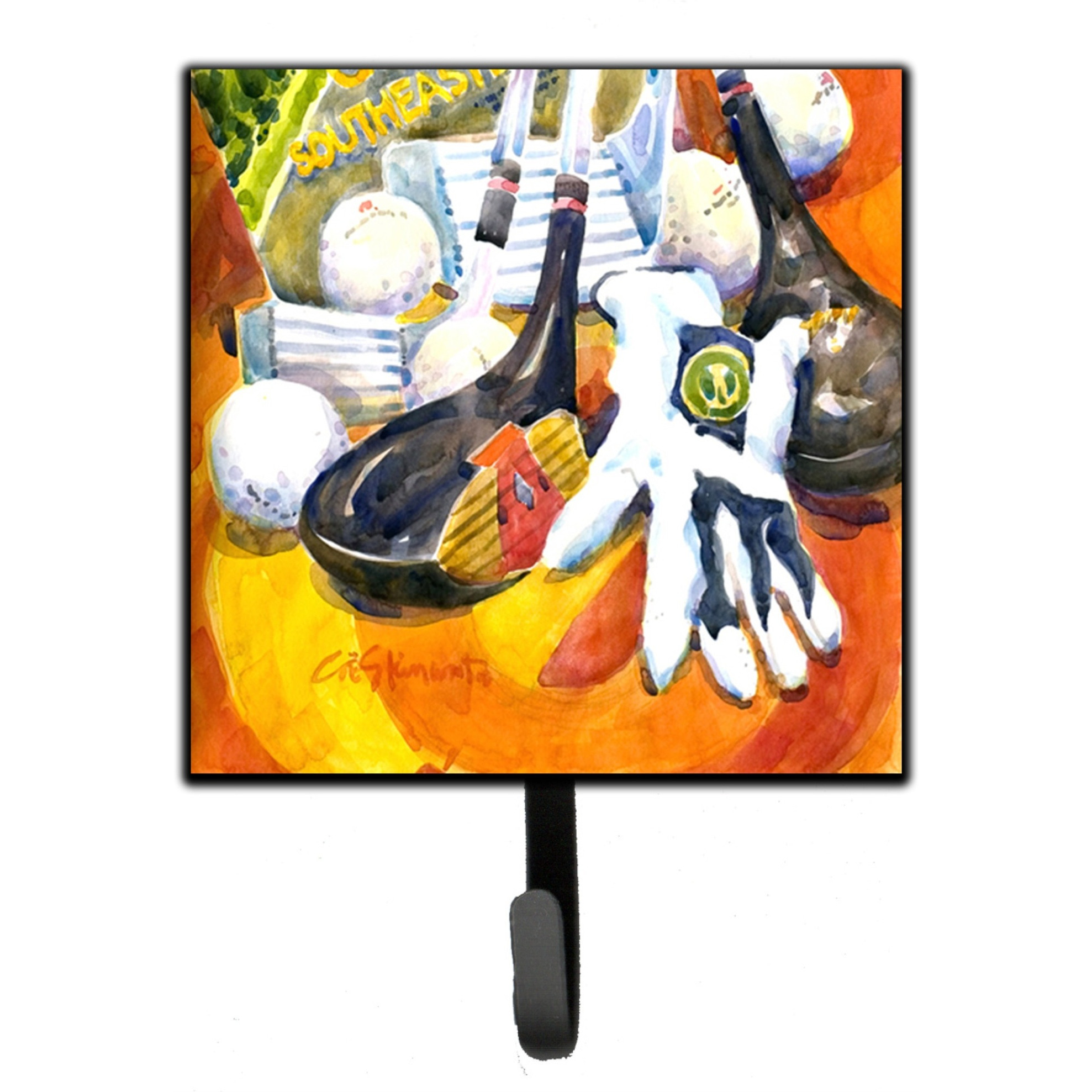 &quotCaroline's Treasures 6070SH4 Southeastern Golf Clubs with Glove and Balls Leash Holder or Key Hook, Small, Multicolor"