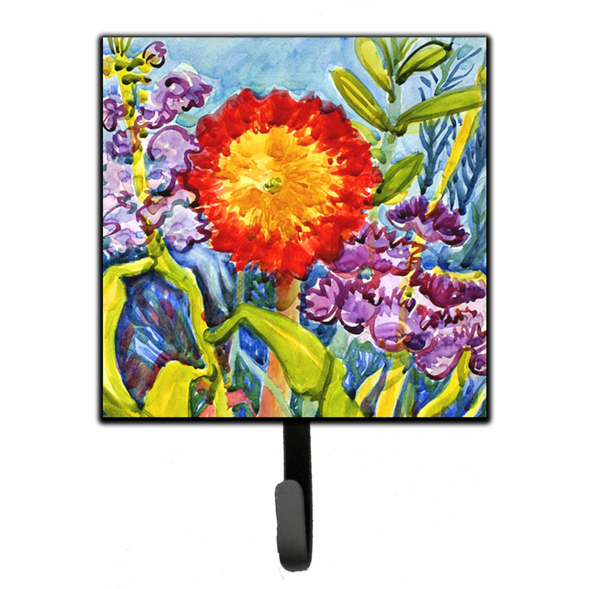 &quotCaroline's Treasures 6075SH4 Flower-Sunflower Leash Holder or Key Hook, Small, Multicolor"