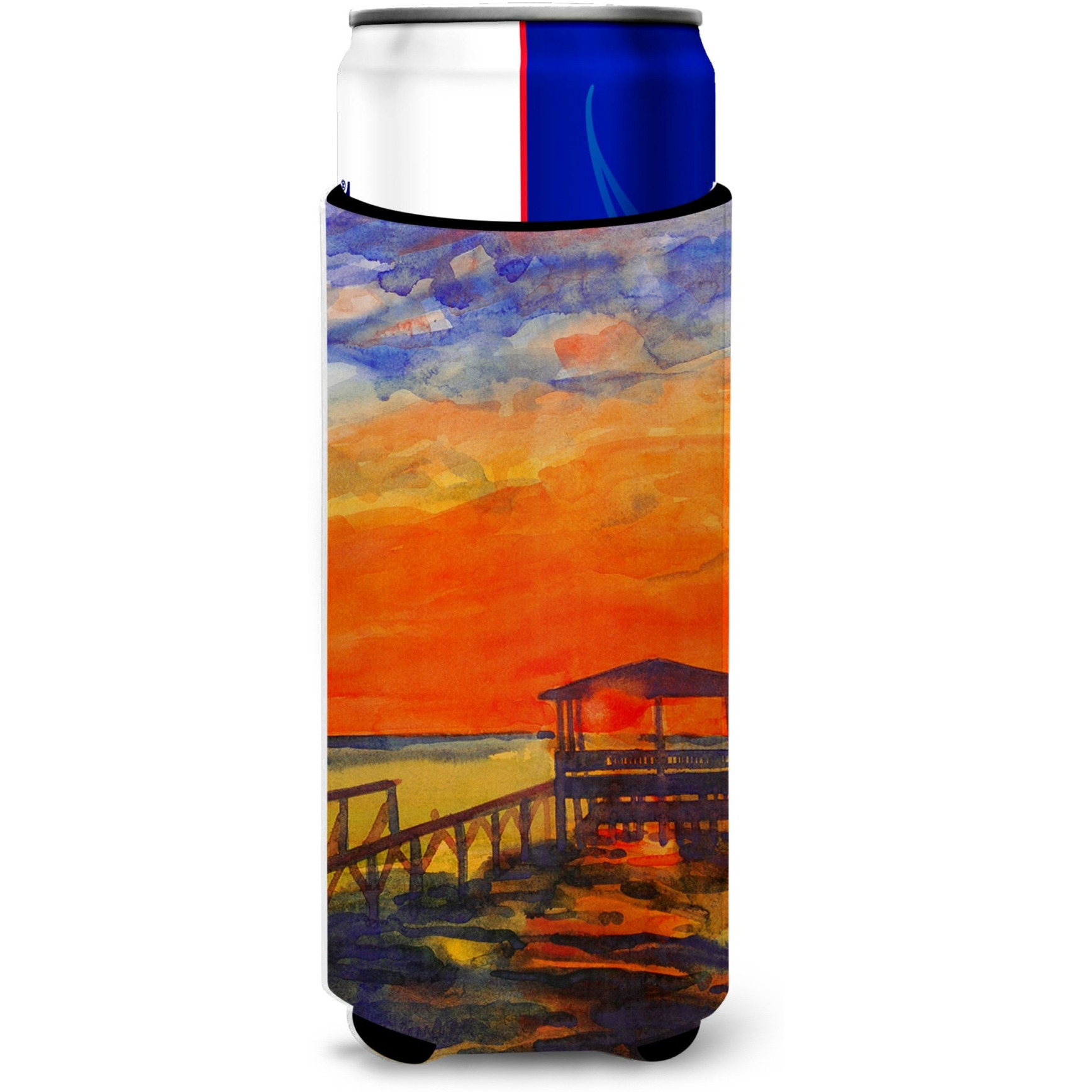 Sunset at the Dock Ultra Beverage Insulators for slim cans 6076MUK