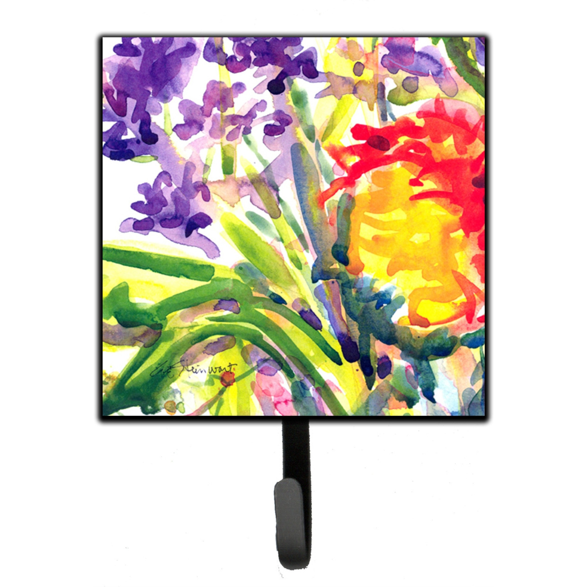 &quotCaroline's Treasures 6127SH4 Flower Leash Holder or Key Hook, Small, Multicolor"