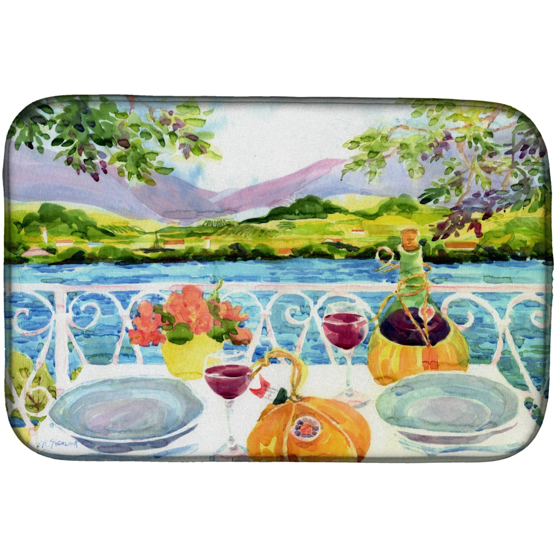 &quotCaroline's Treasures 6139DDM Dish Drying Mat, 14"" x 21"", Multicolor"