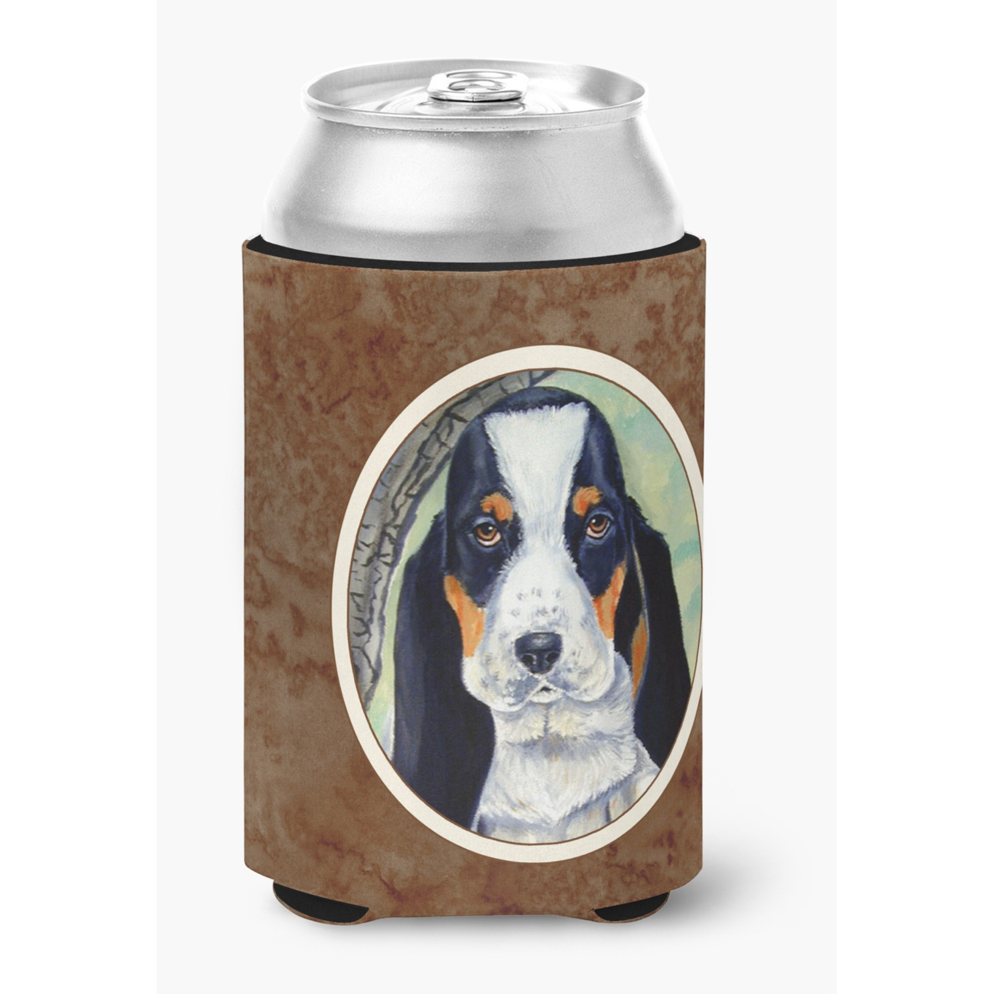 &quotCaroline's Treasures 7002CC Basset Hound On The Branch Can Or Bottle Hugger, Multicolor"