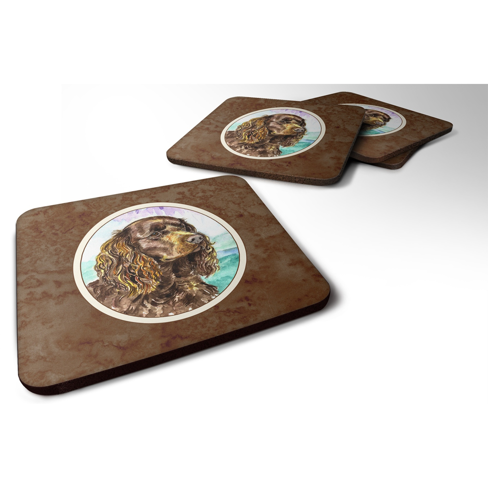 &quotCaroline's Treasures 7008FC American Water Spaniel Foam Coasters (Set of 4), 3.5"", Multicolor"
