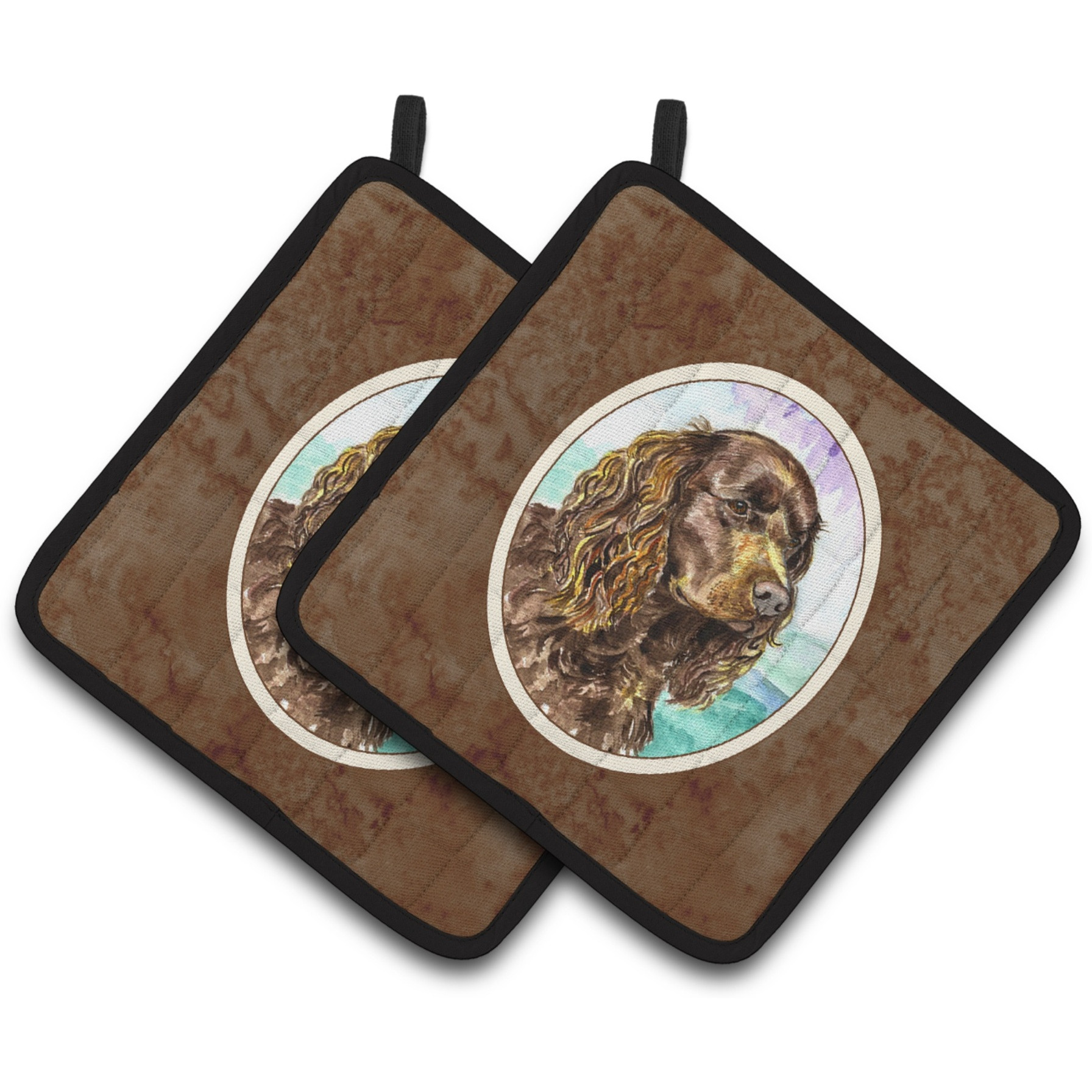 &quotCaroline's Treasures American Water Spaniel Pair of Pot Holders 7008PTHD, 7.5HX7.5W, Multicolor"