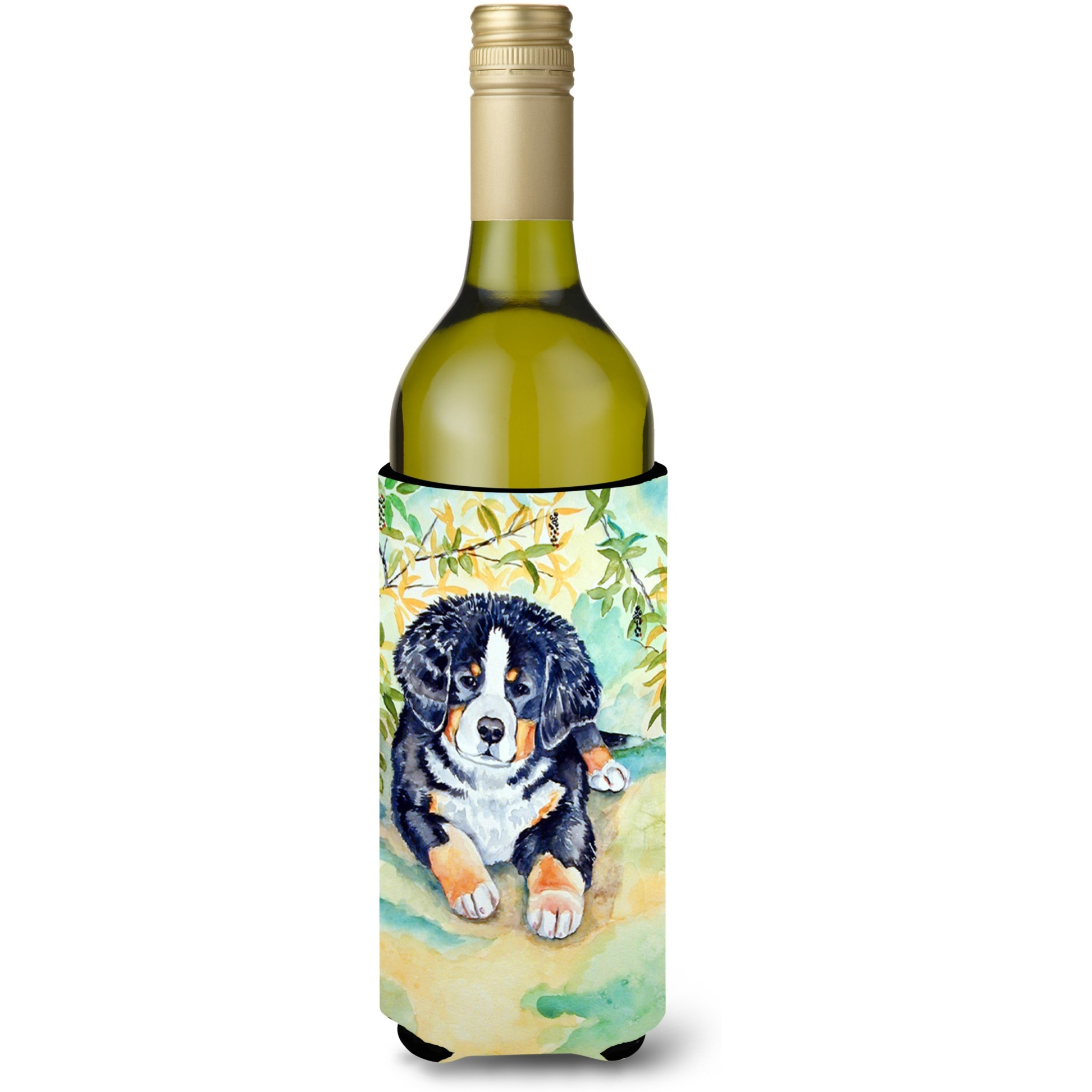 Bernese Mountain Dog Puppy Wine Bottle Beverage Insulator Beverage Insulator Hugger