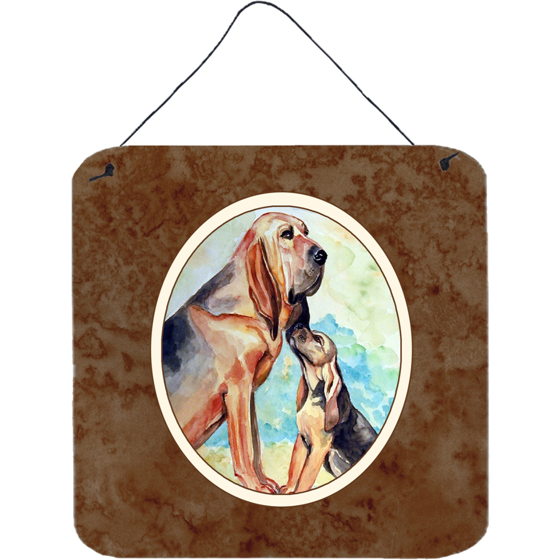 &quotCaroline's Treasures Bloodhound Momma's Love Wall or Door Hanging Prints 7014DS66, 6HX6W, Multicolor"