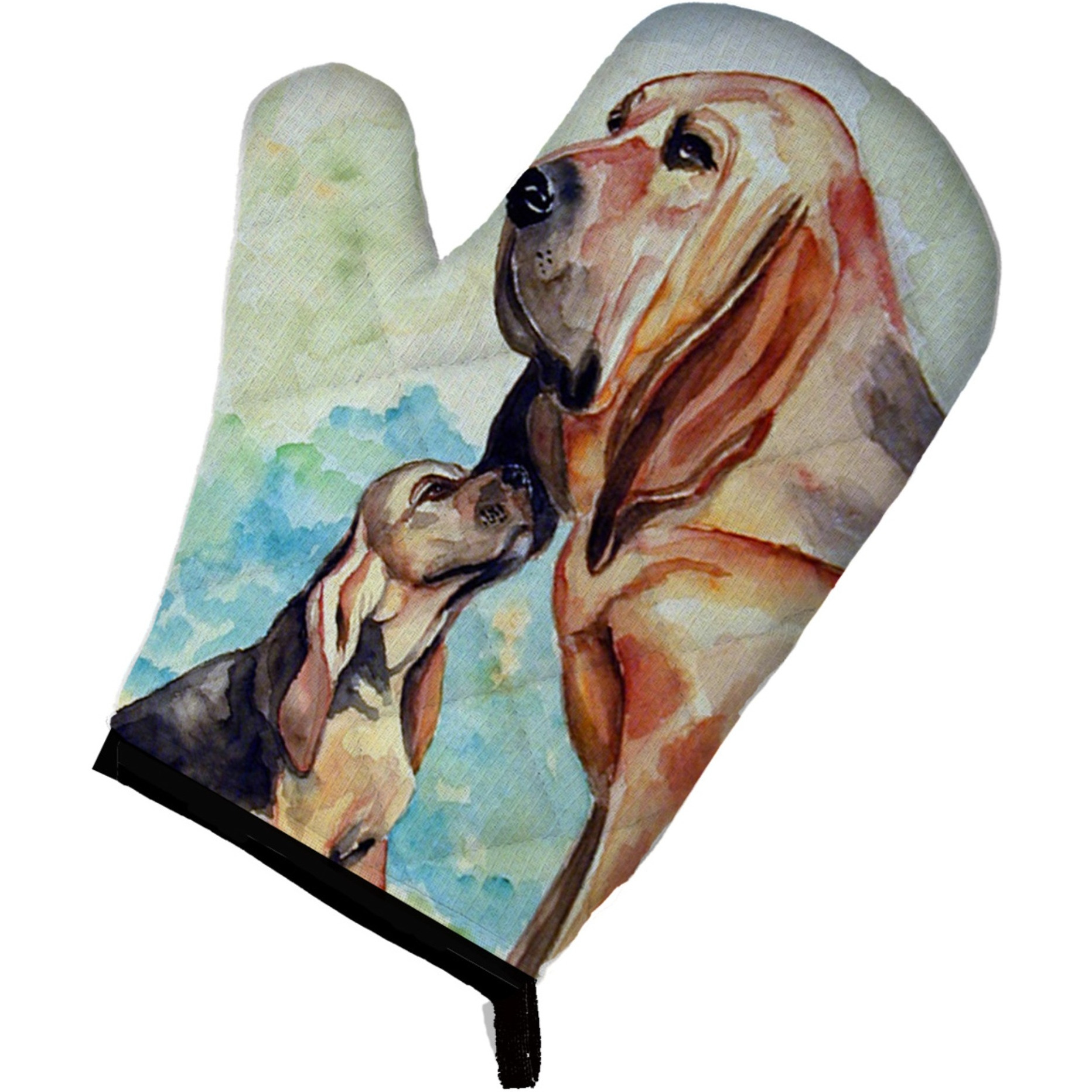 &quotCaroline's Treasures 7014OVMT Bloodhound Momma's Love Oven Mitt, 12"" by 8.5"", Multicolor"