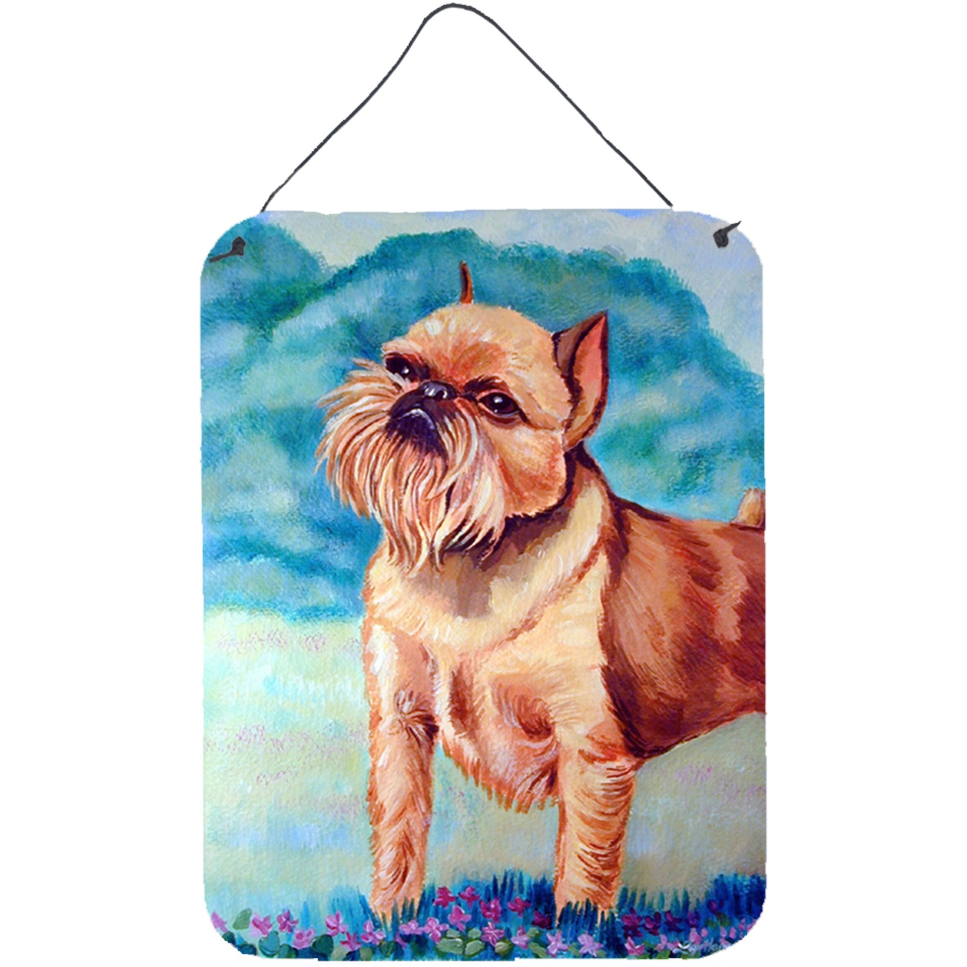 &quotCaroline's Treasures 7016DS1216 Brussels Griffon Aluminium Metal Wall or Door Hanging Prints, 16"" x 12"", Multicolor"