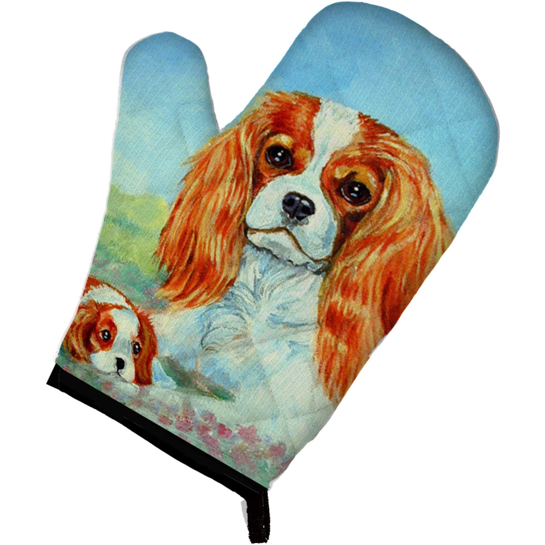 &quotCaroline's Treasures 7019OVMT Cavalier Spaniel Momma's Love Oven Mitt, 12"" by 8.5"", Multicolor"