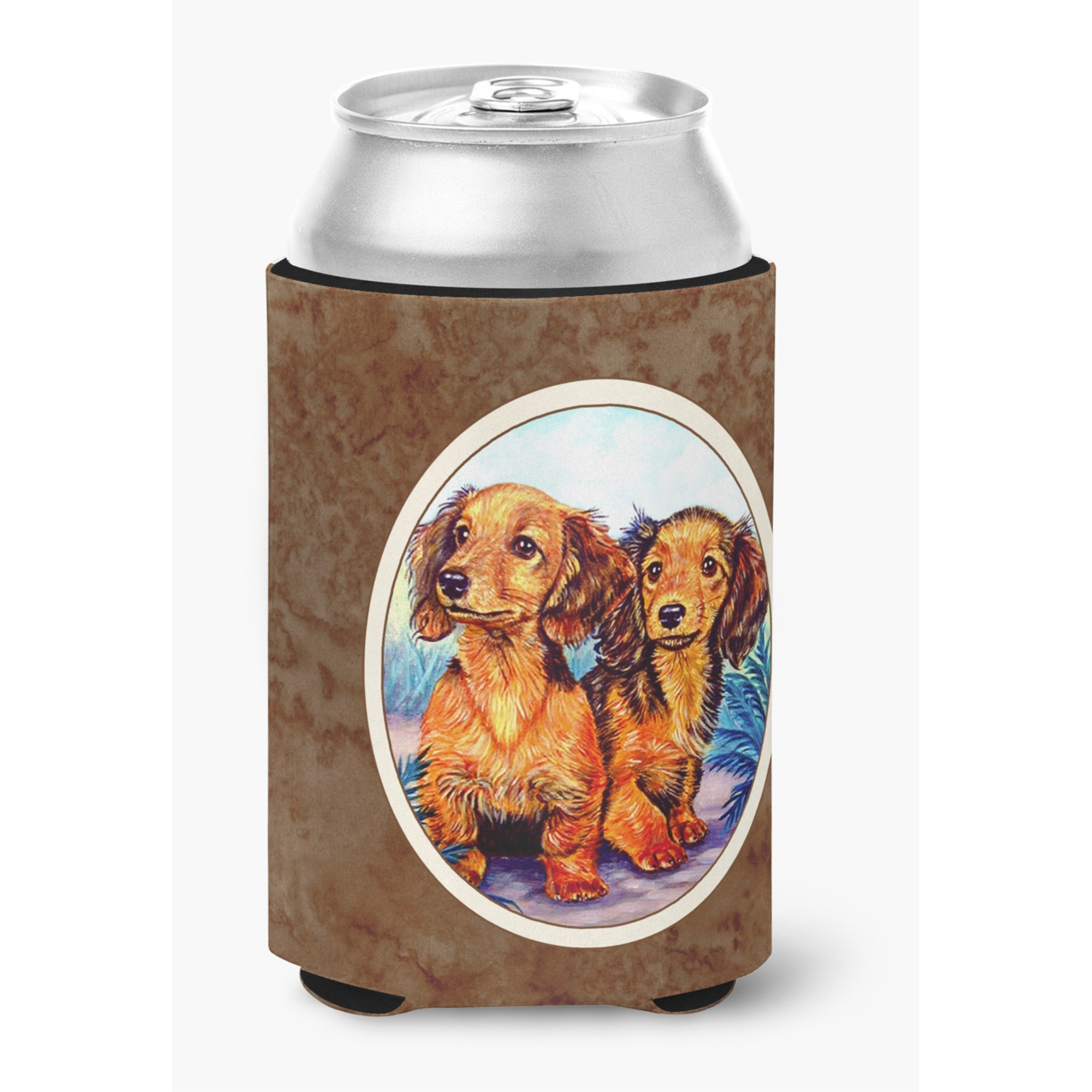 &quotCaroline's Treasures 7022CC Long Hair Red Dachshund Two Peas Can Or Bottle Hugger, Multicolor"