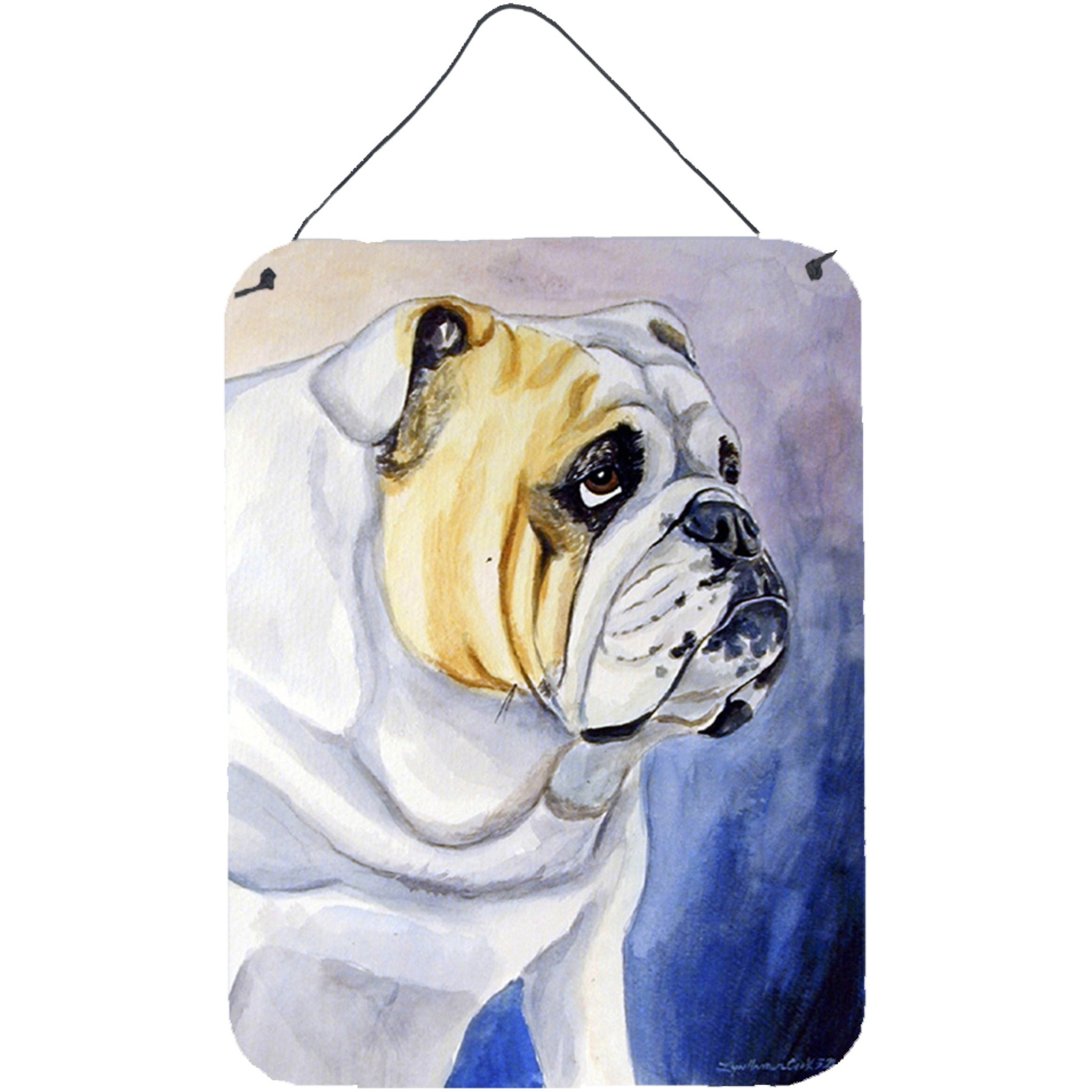 &quotCaroline's Treasures 7028DS1216 English Bulldog Aluminium Metal Wall or Door Hanging Prints, 16"" x 12"", Multicolor"