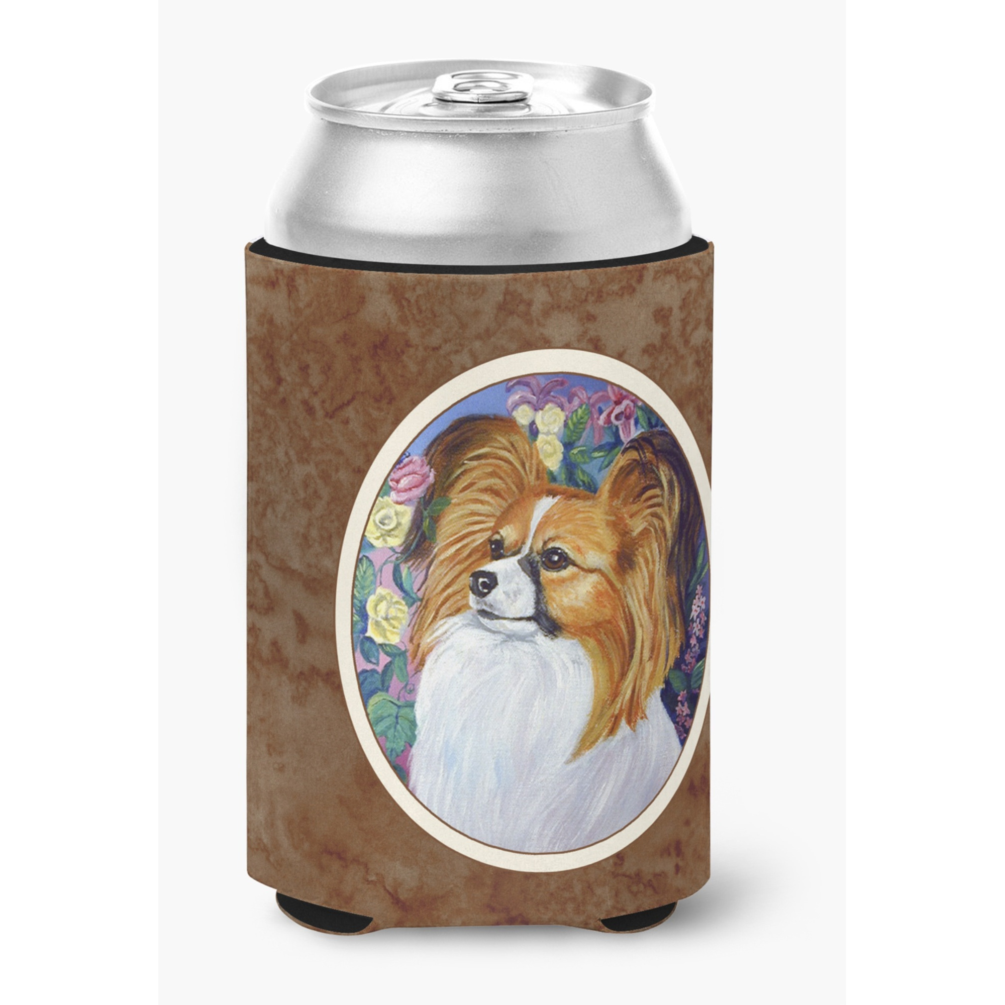 &quotCaroline's Treasures 7041CC Papillon Can Or Bottle Hugger, Multicolor"