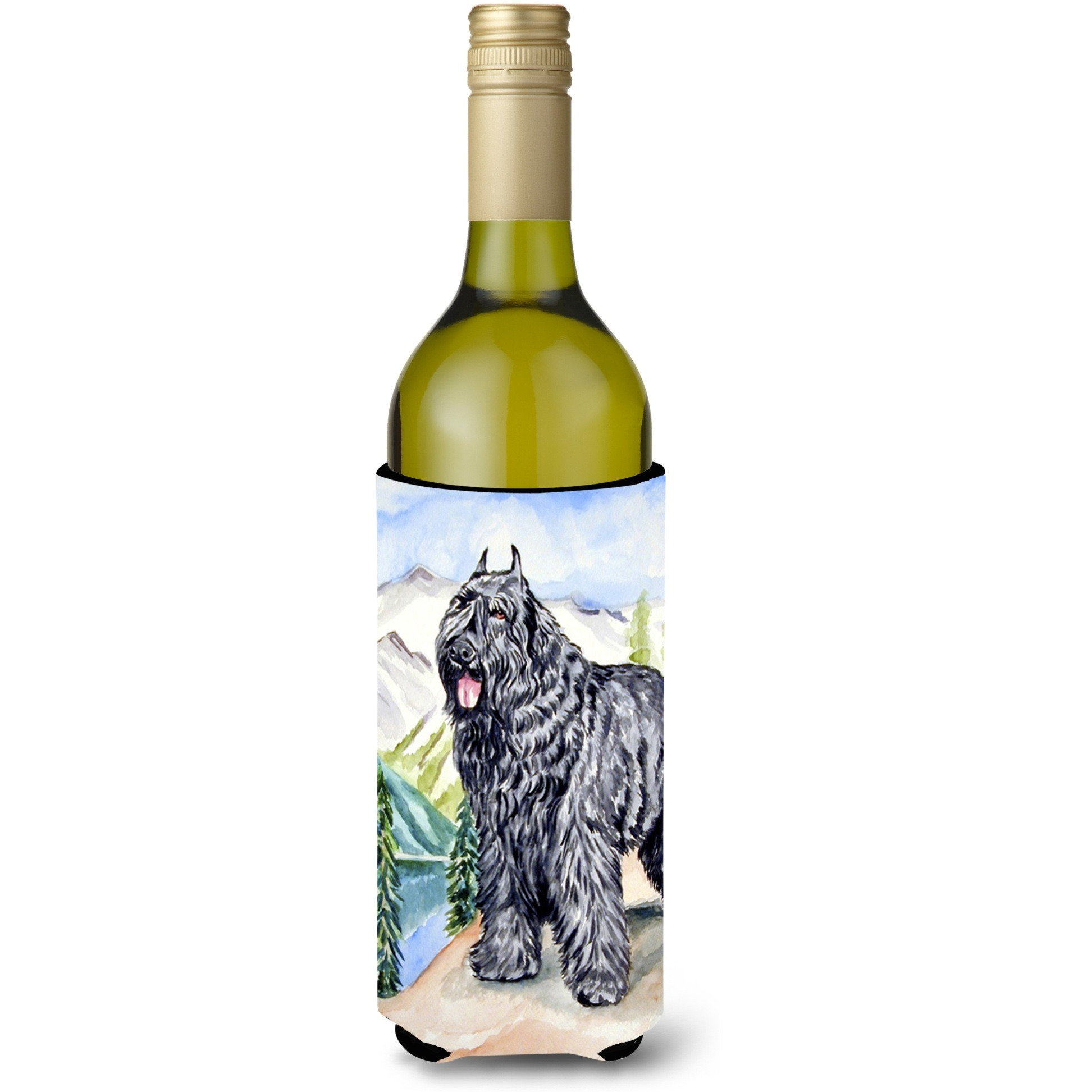 Bouvier des Flandres Wine Bottle Beverage Insulator Beverage Insulator Hugger