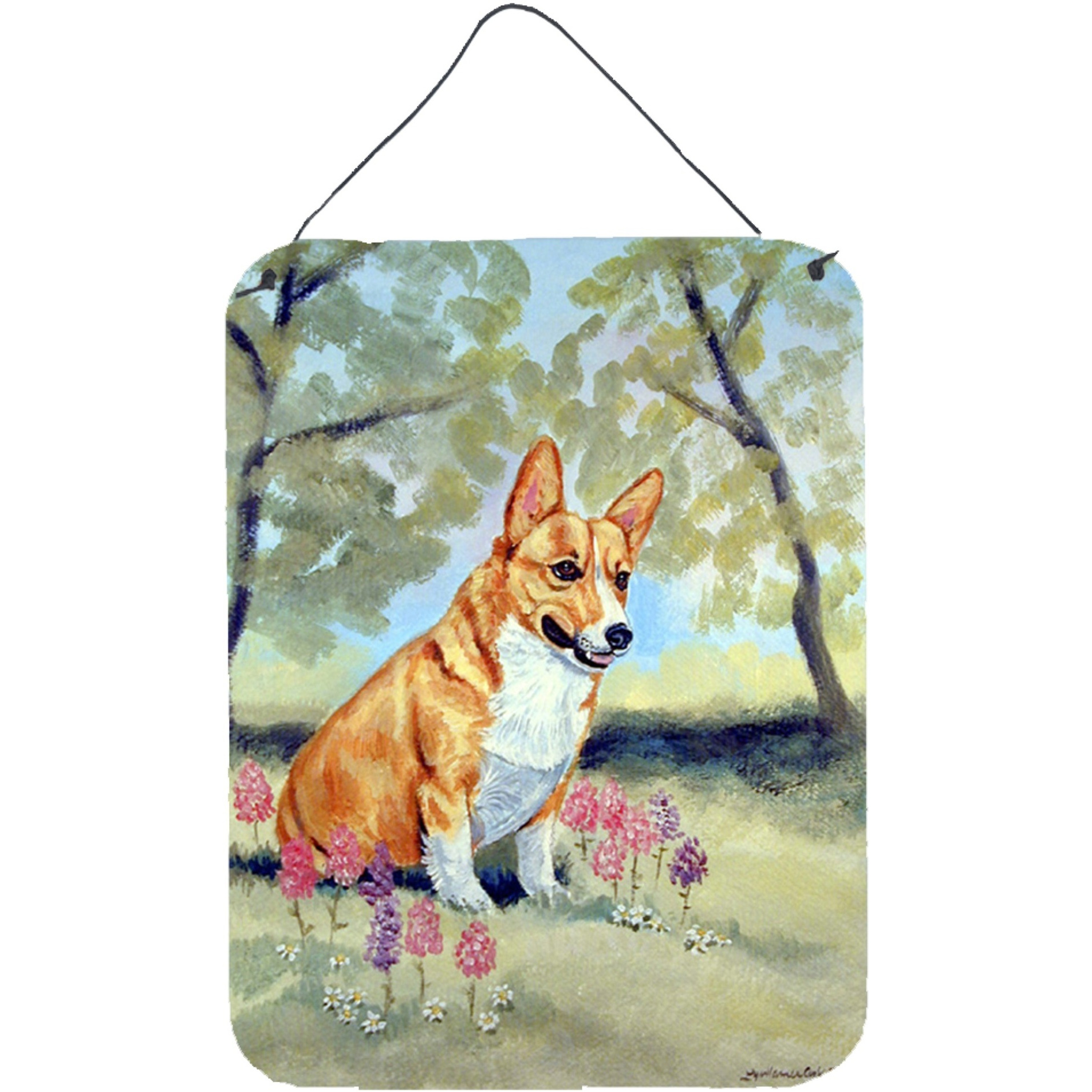 &quotCaroline's Treasures 7054DS1216 Corgi Aluminium Metal Wall or Door Hanging Prints, 16"" x 12"", Multicolor"