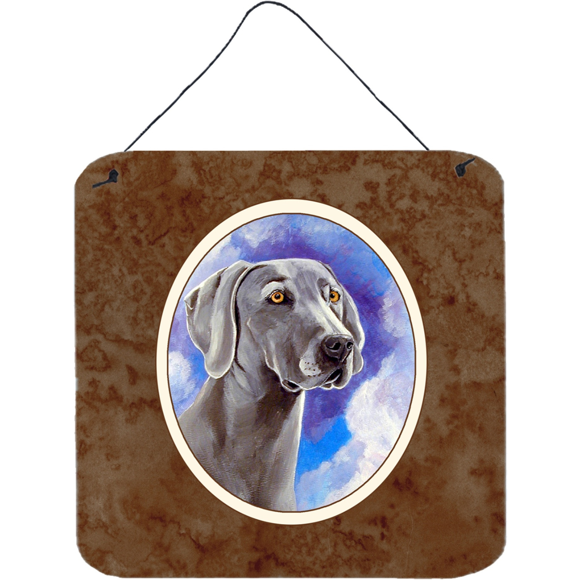 &quotCaroline's Treasures Weimaraner Azure Skies Wall or Door Hanging Prints 7063DS66, 6"" x 6"", Multicolor"