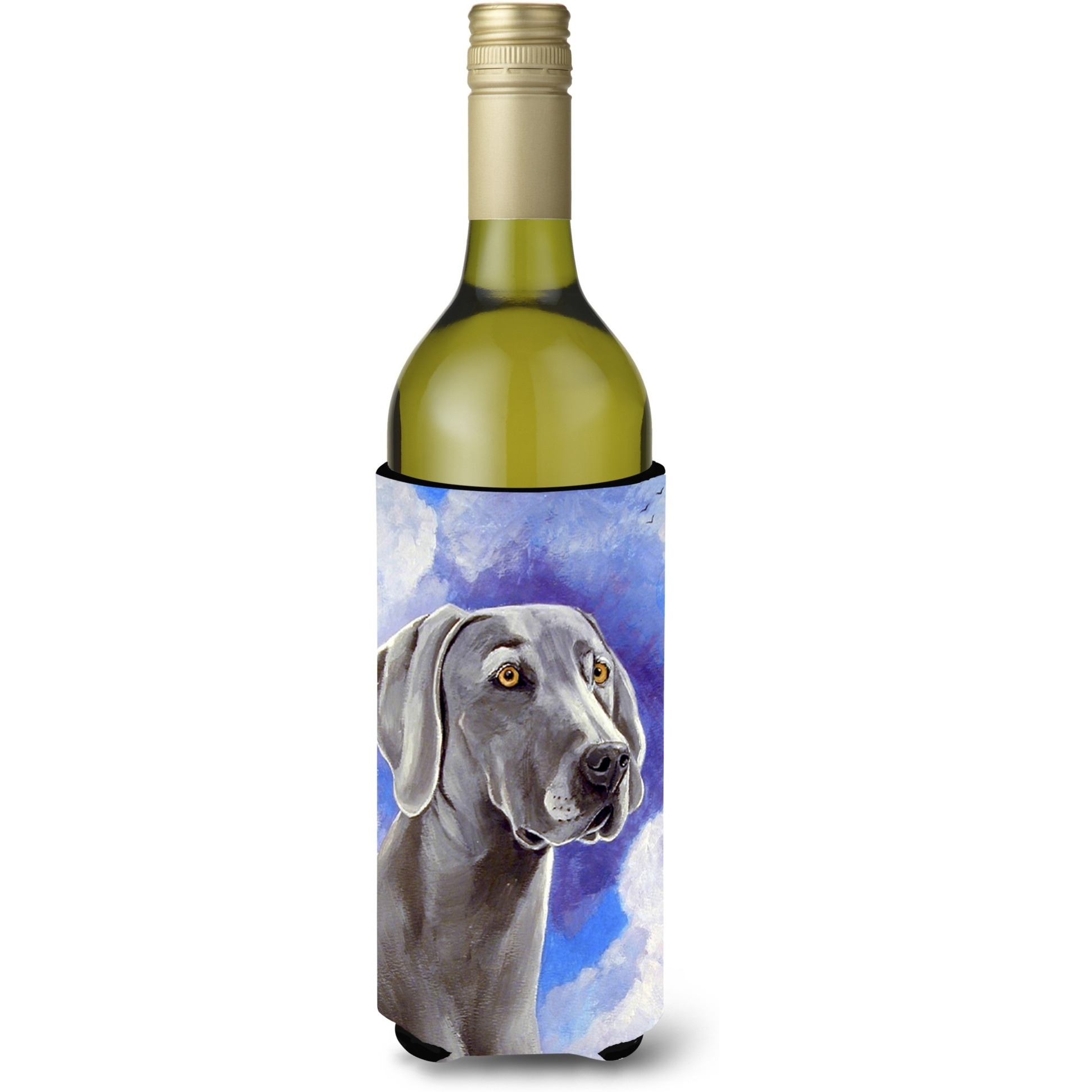 Weimaraner Azure Skies Wine Bottle Beverage Insulator Beverage Insulator Hugger