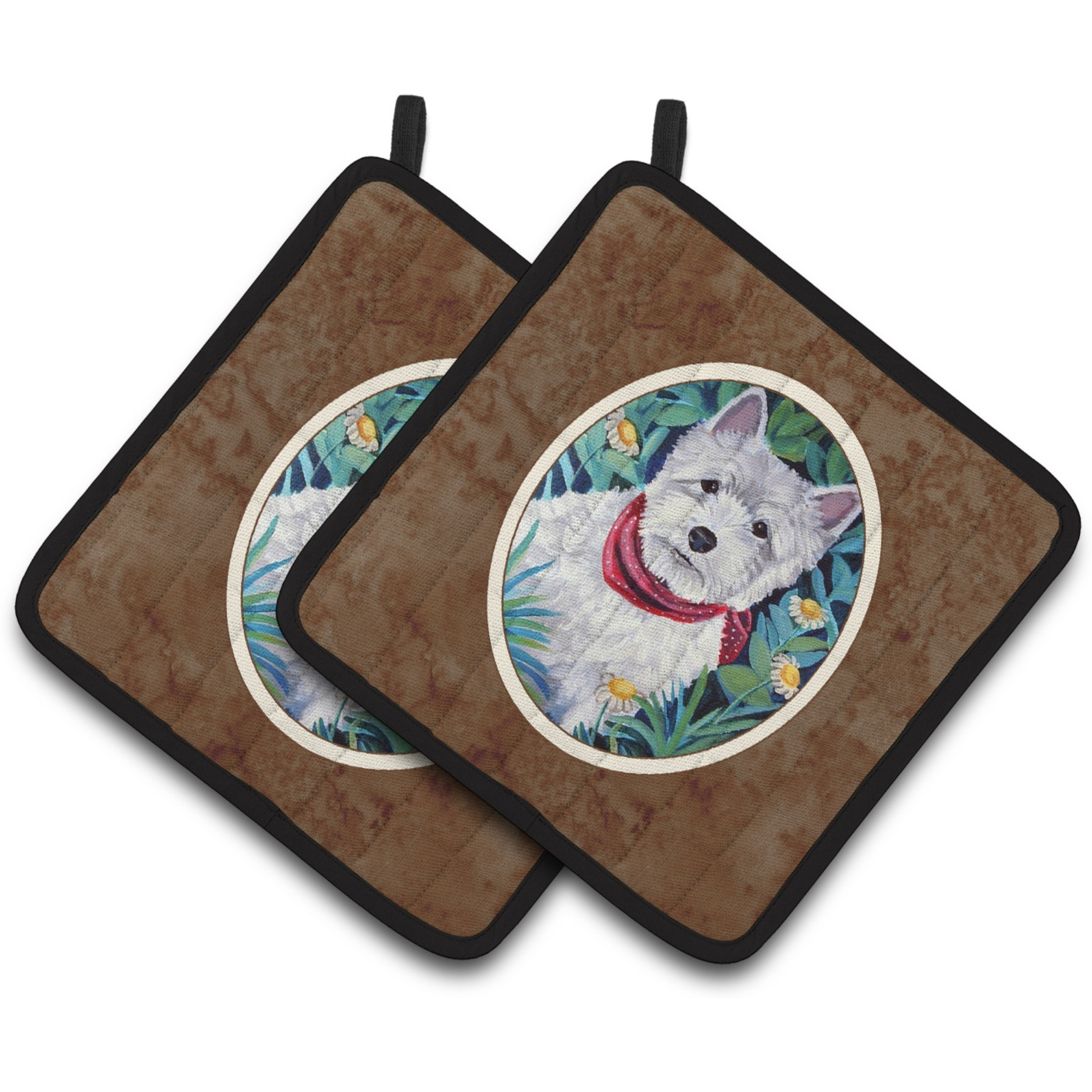 &quotCaroline's Treasures Westie Pair of Pot Holders 7066PTHD, 7.5HX7.5W, Multicolor"