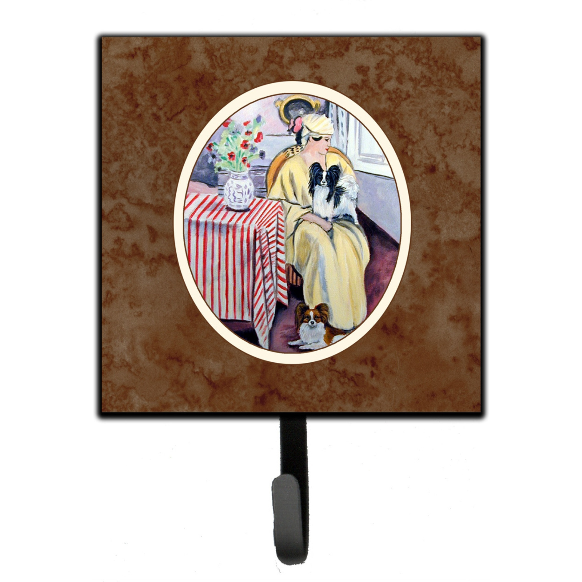 &quotCaroline's Treasures Lady with her Papillon Leash or Key Holder 7069SH4, Small, Multicolor"