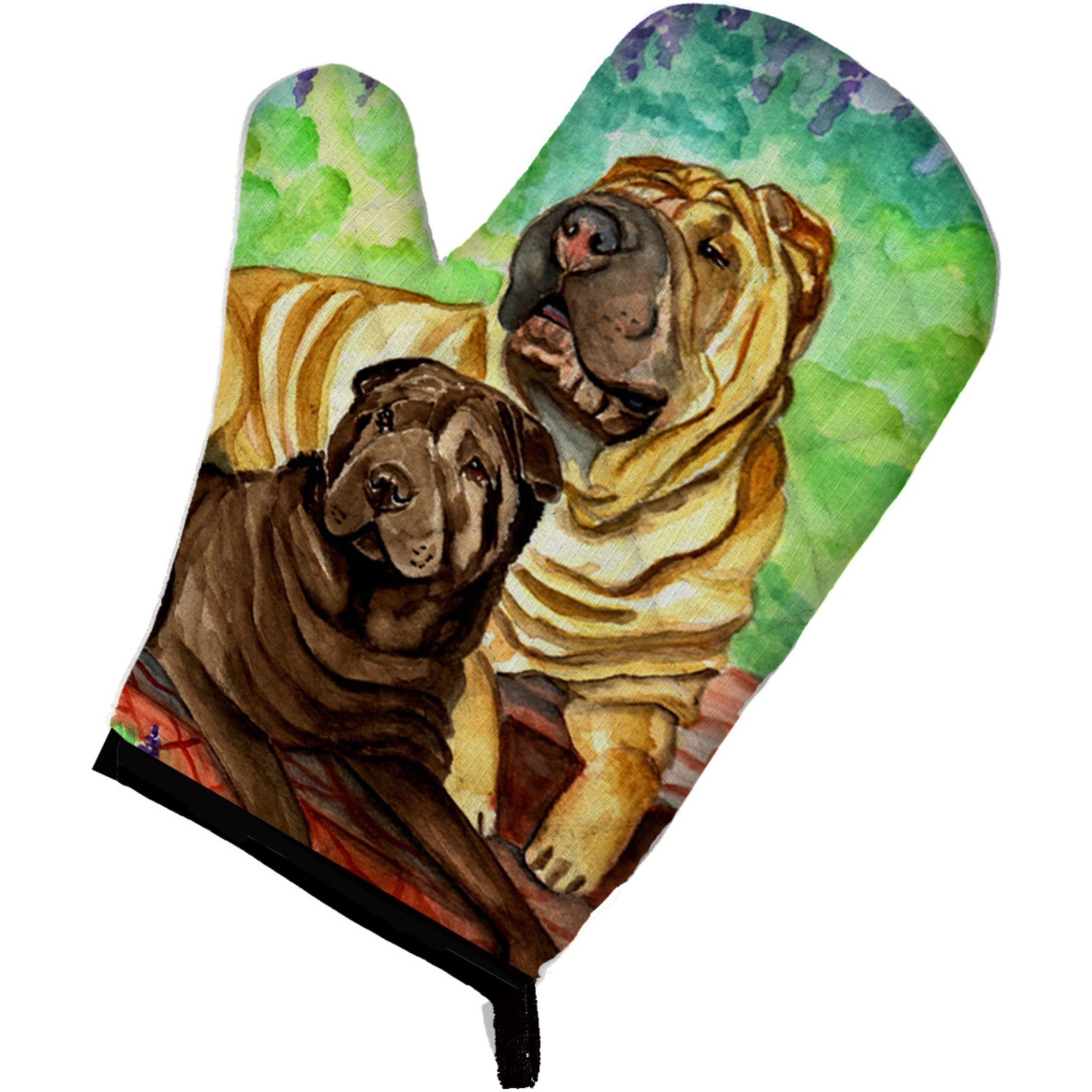 &quotCaroline's Treasures 7070OVMT Shar Pei Fawn and Chocolate Oven Mitt, 12"" by 8.5"", Multicolor"