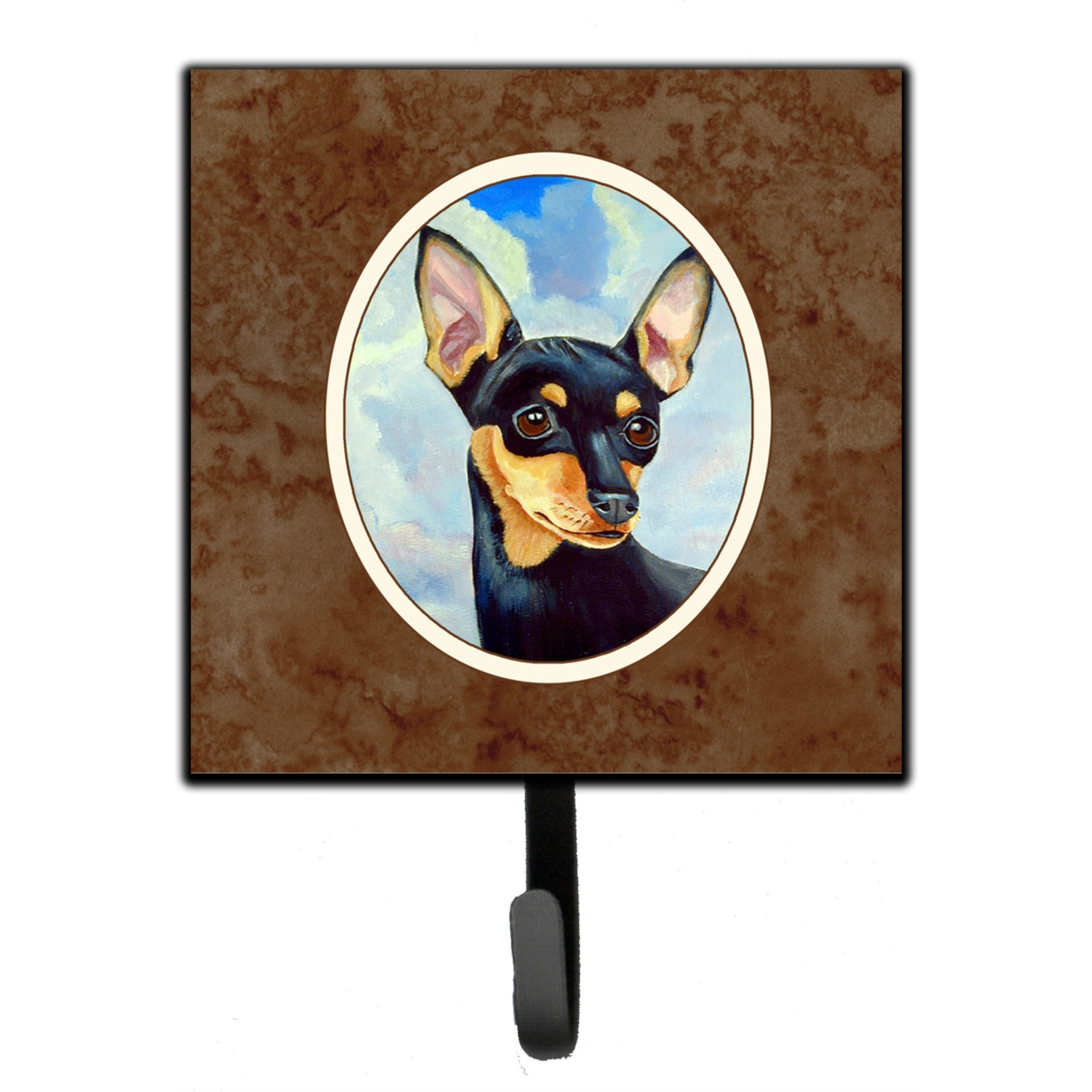 &quotCaroline's Treasures Min Pin Black and Tan Leash or Key Holder 7073SH4, Small, Multicolor"
