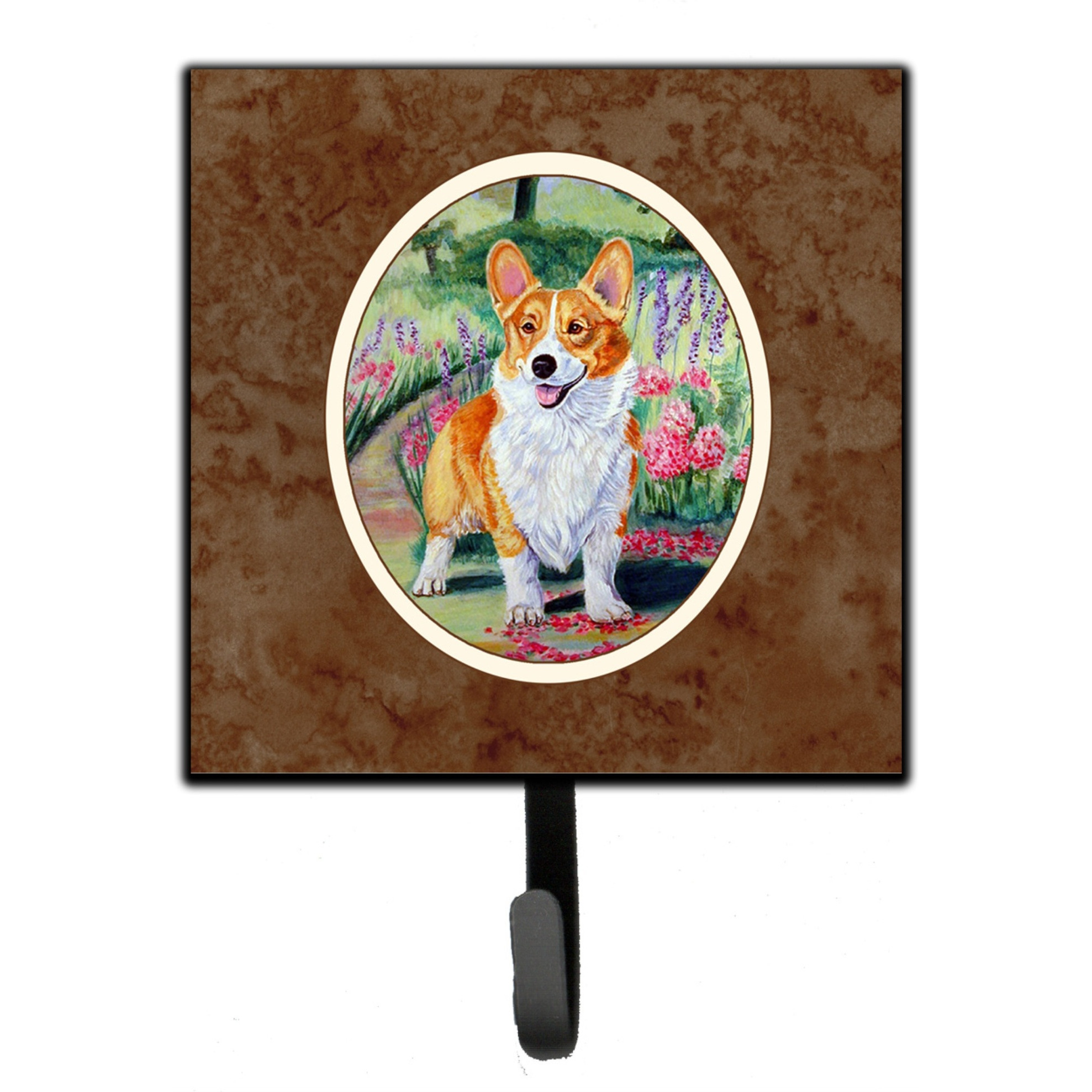 &quotCaroline's Treasures Pembroke Corgi Springtime Leash or Key Holder 7077SH4, Small, Multicolor"