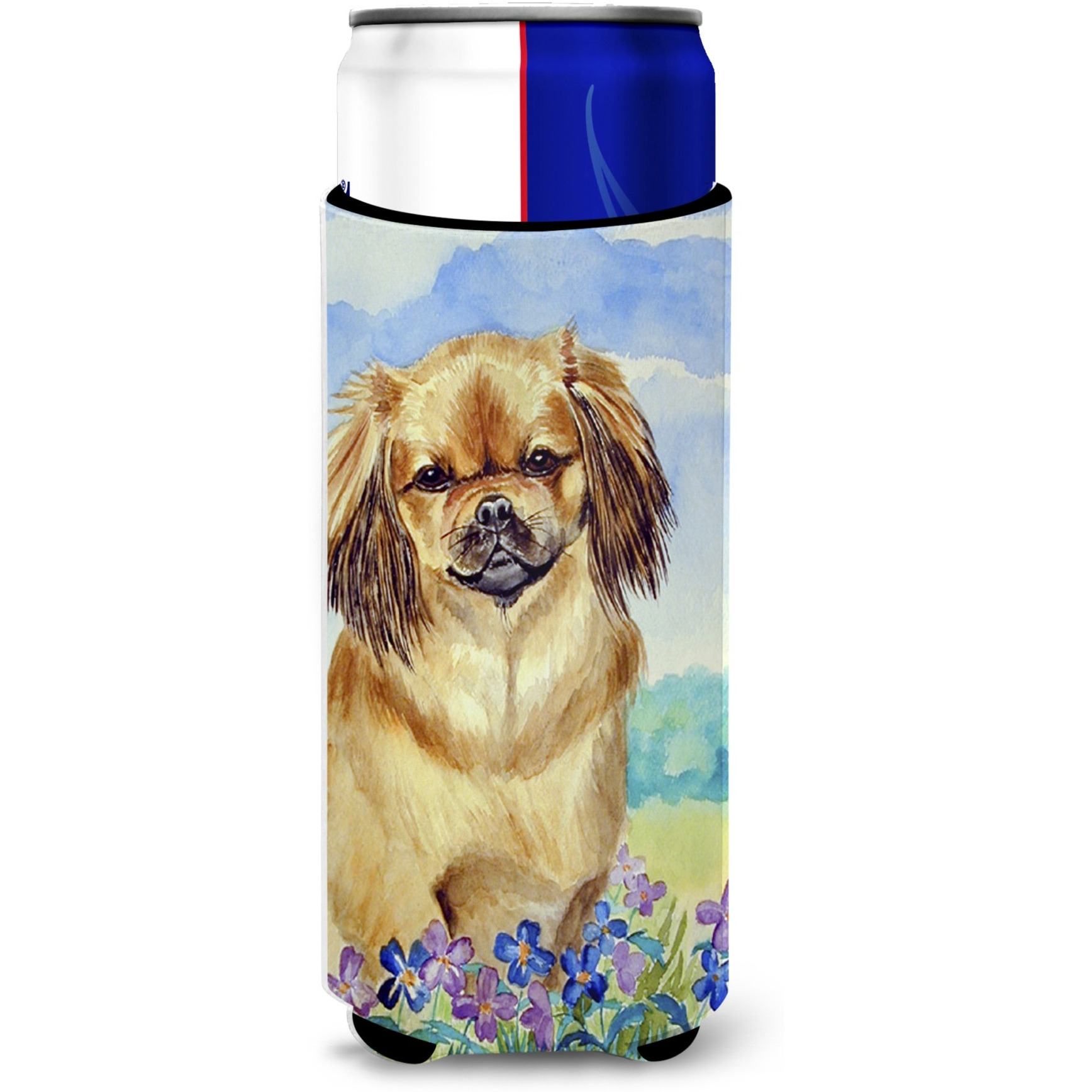 Tibetan Spaniel Ultra Beverage Insulators for slim cans 7078MUK