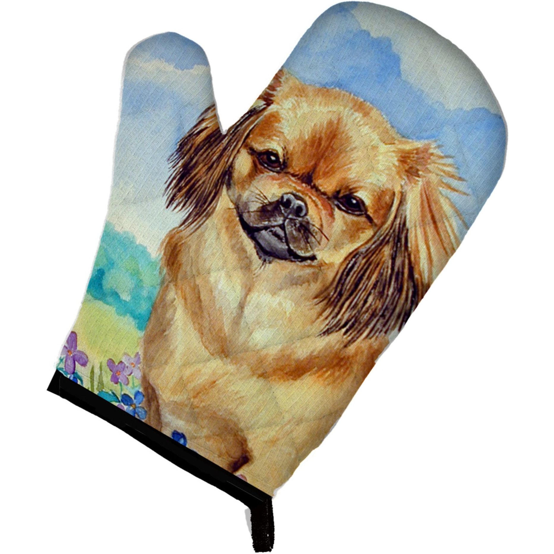 &quotCaroline's Treasures 7078OVMT Tibetan Spaniel Oven Mitt, 12"" by 8.5"", Multicolor"