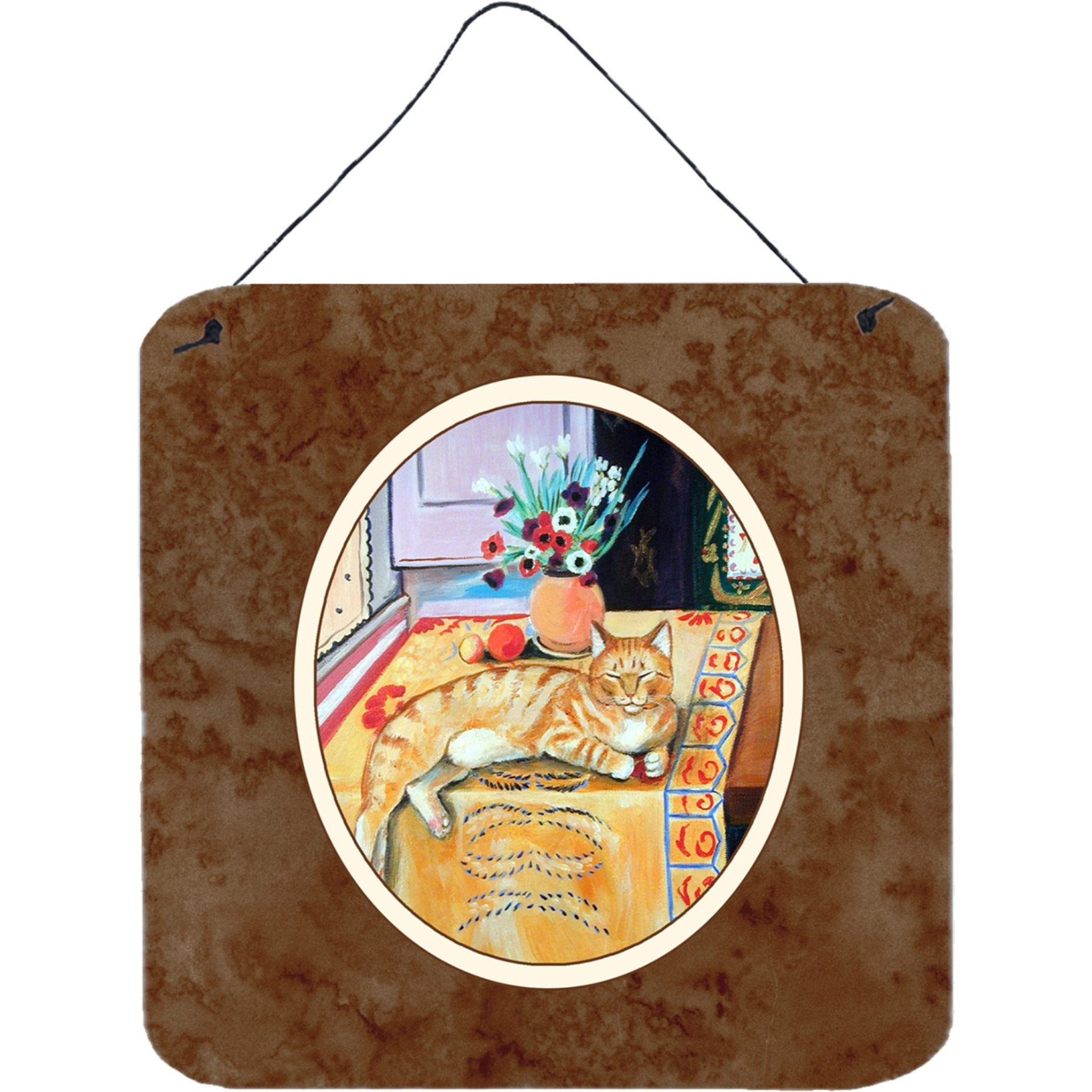 &quotCaroline's Treasures Cat Wall or Door Hanging Prints 7079DS66, 6HX6W, Multicolor"