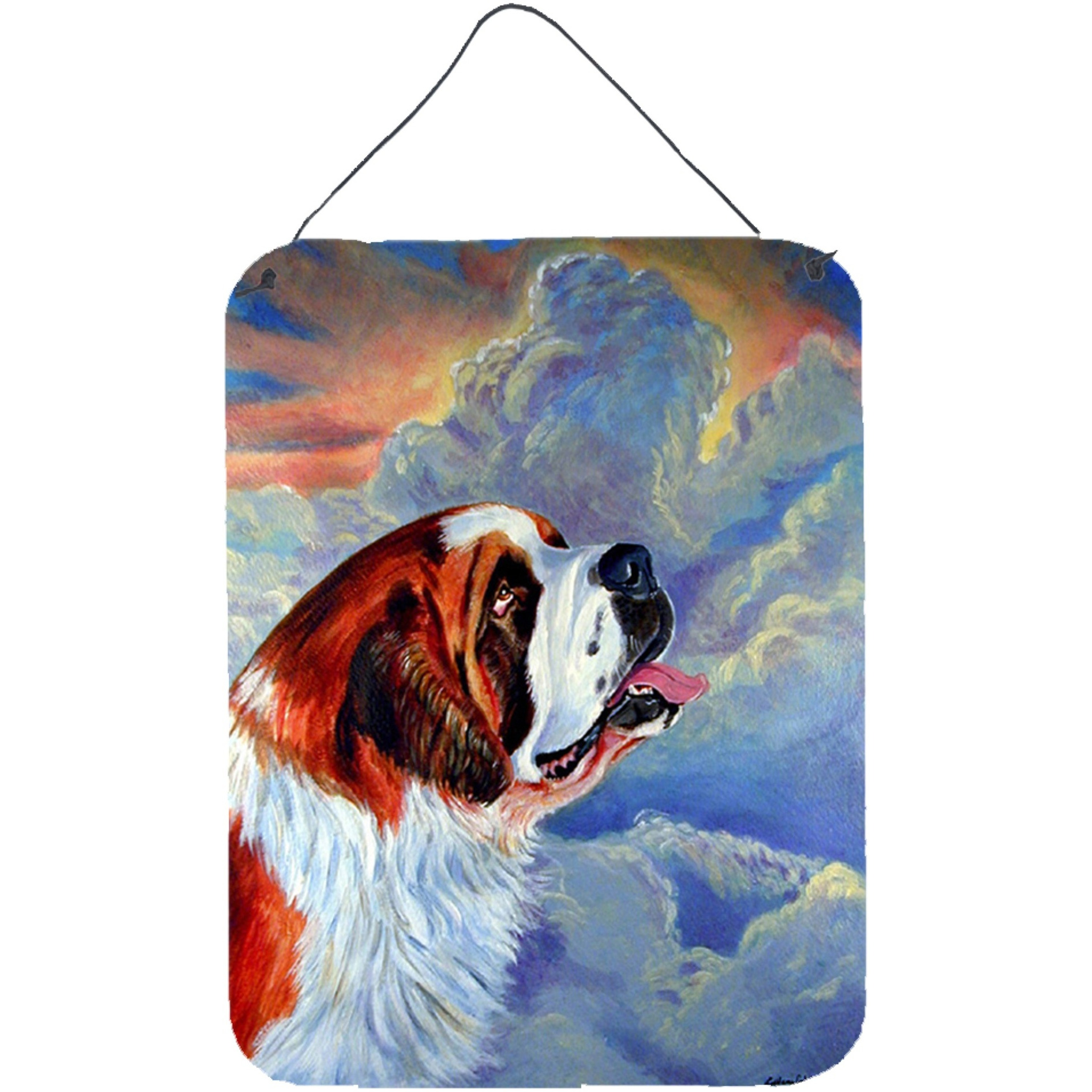&quotCaroline's Treasures 7085DS1216 Saint Bernard Aluminium Metal Wall or Door Hanging Prints, 16"" x 12"", Multicolor"