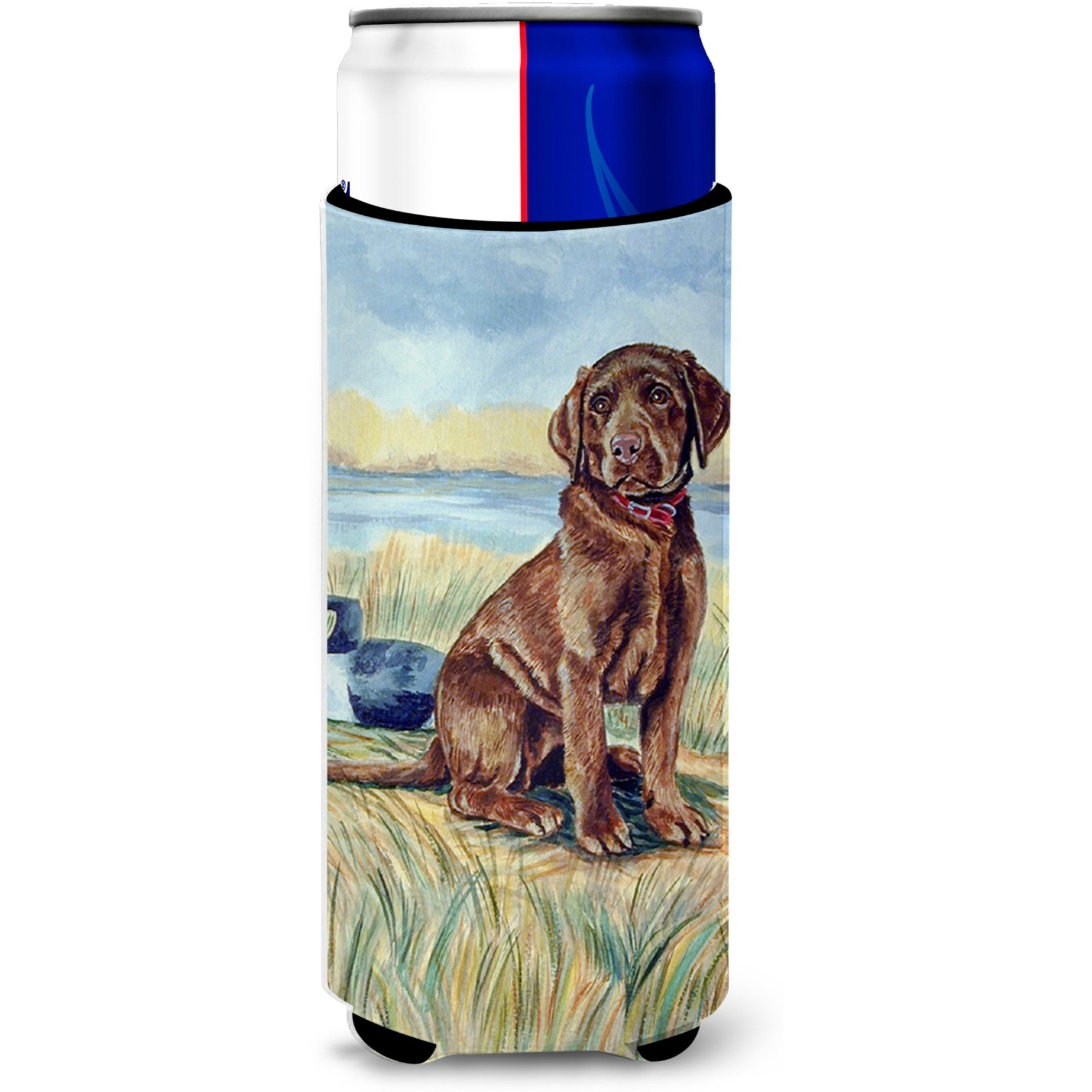 Chocolate Labrador Puppy  Ultra Beverage Insulators for slim cans 7090MUK