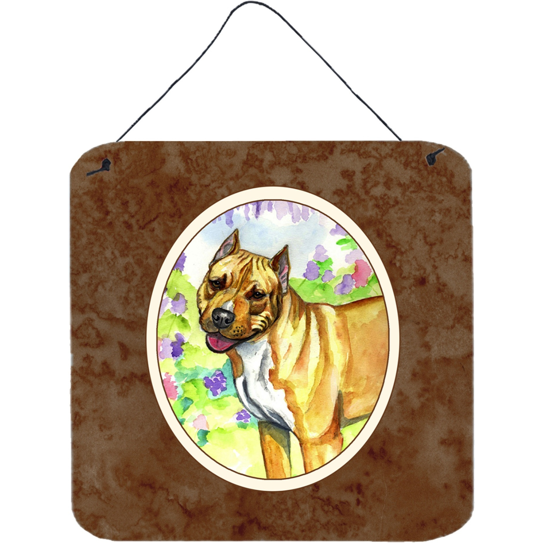 &quotCaroline's Treasures Pit Bull Wall or Door Hanging Prints 7093DS66, 6HX6W, Multicolor"