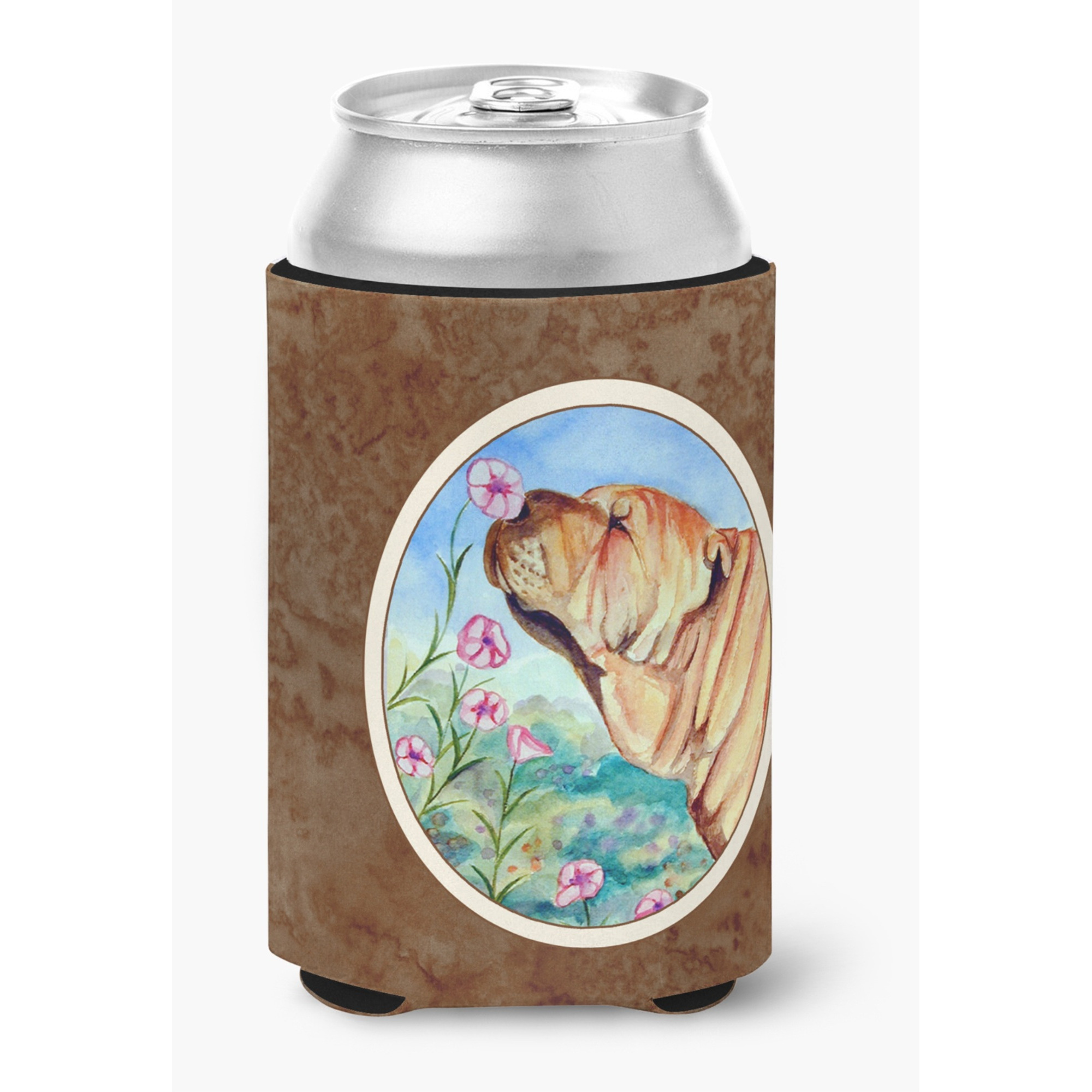 &quotCaroline's Treasures 7105CC Shar Pei Smell The Flowers Can Or Bottle Hugger, Multicolor"