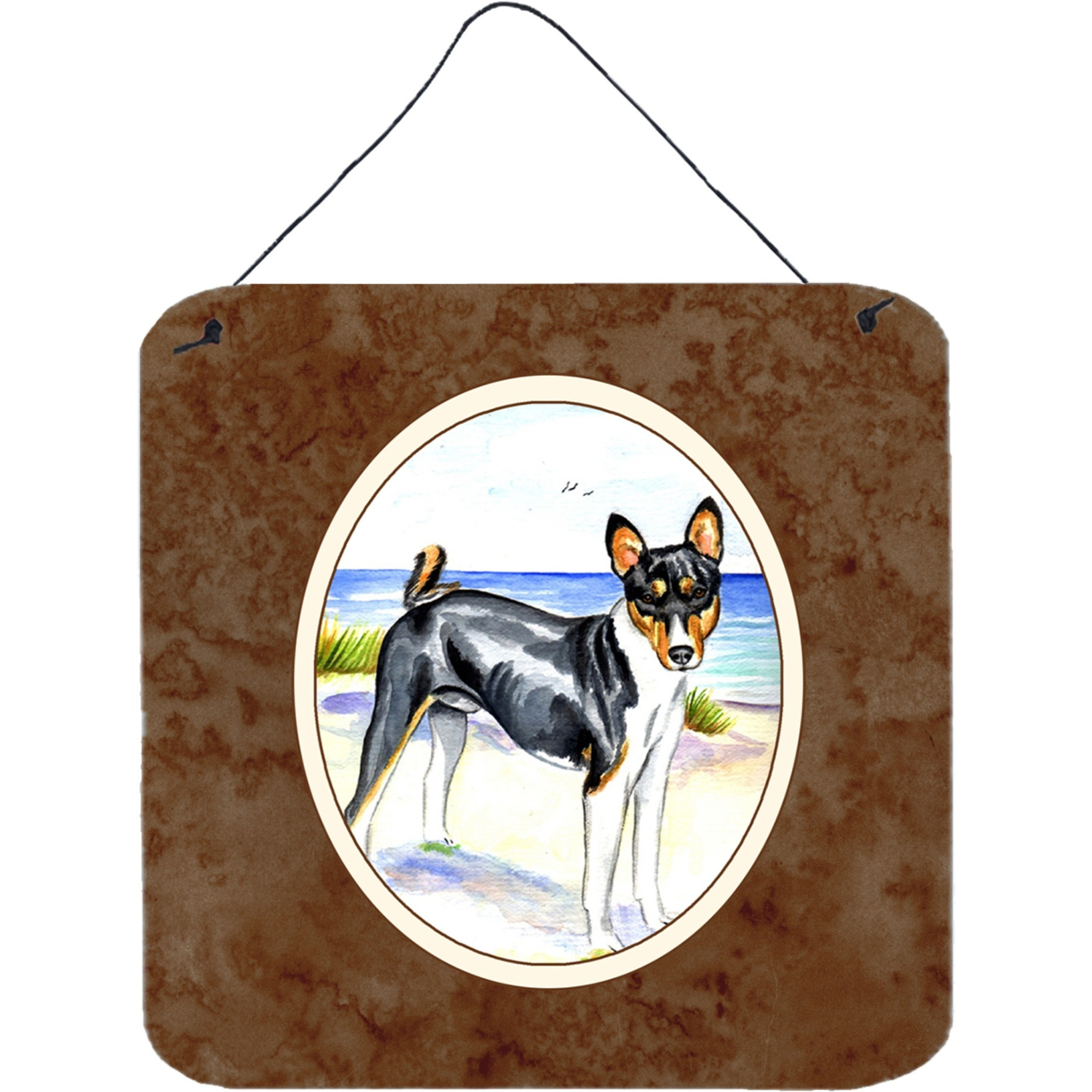 &quotCaroline's Treasures Basenji Wall or Door Hanging Prints 7109DS66, 6"" x 6"", Multicolor"