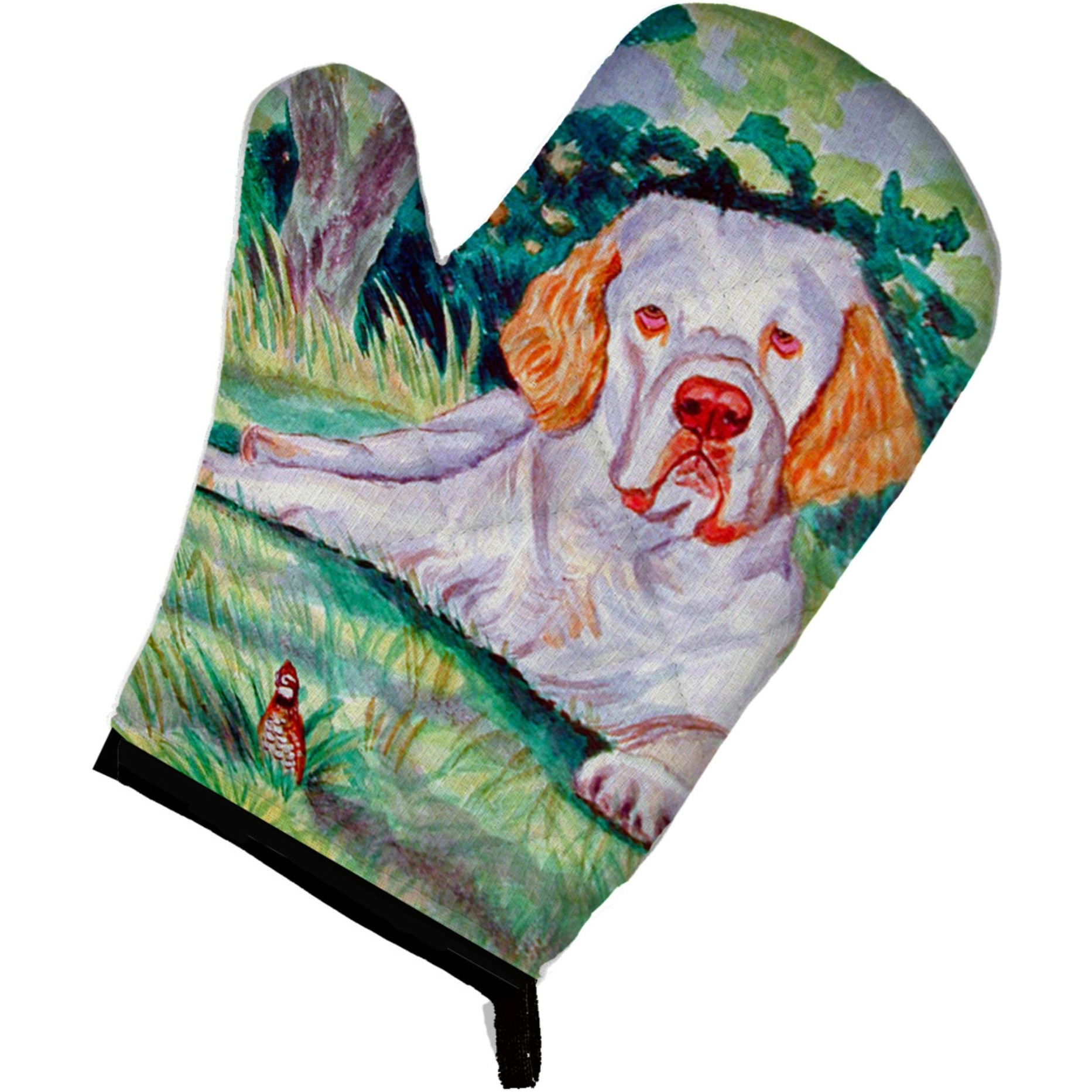 &quotCaroline's Treasures 7113OVMT Clumber Spaniel Oven Mitt, 12"" by 8.5"", Multicolor"