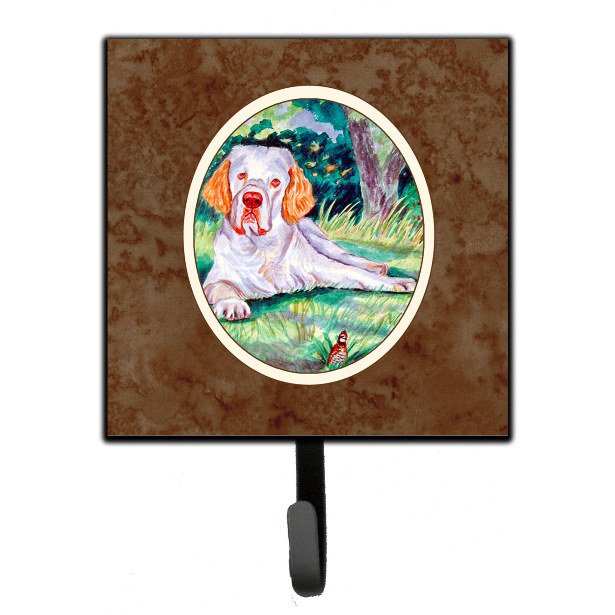 &quotCaroline's Treasures Clumber Spaniel Leash or Key Holder 7113SH4, Small, Multicolor"